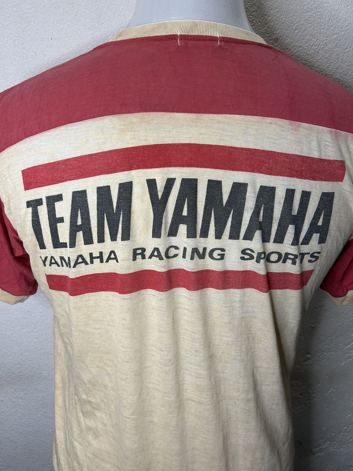 Yamaha Vintage 70s/80s Team Yamaha Racing Sports Ringer T-Shirt Size US XS / EU 42 / 0 - 6 Thumbnail