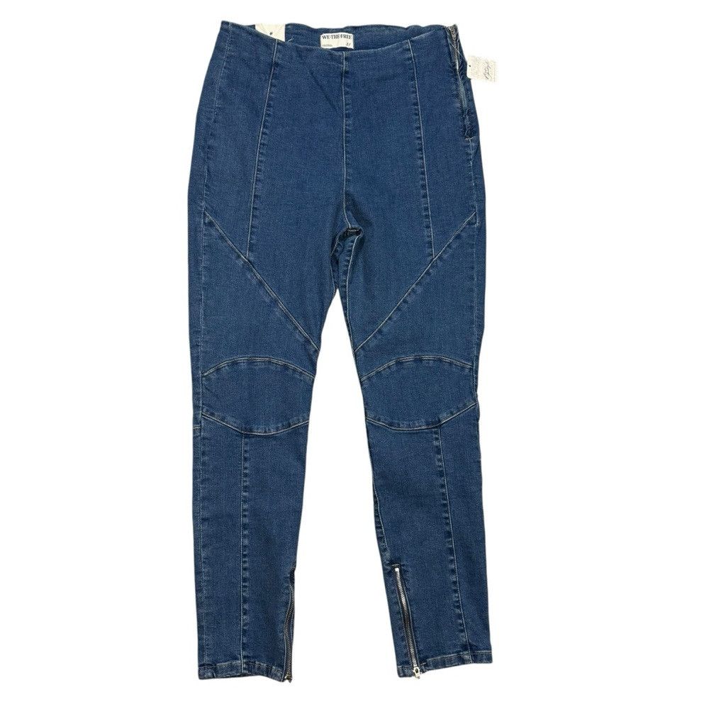 Free People NWT New $128 Free People We The Free Bella Moto Mid-Rise Sk Size 31" - 2 Thumbnail