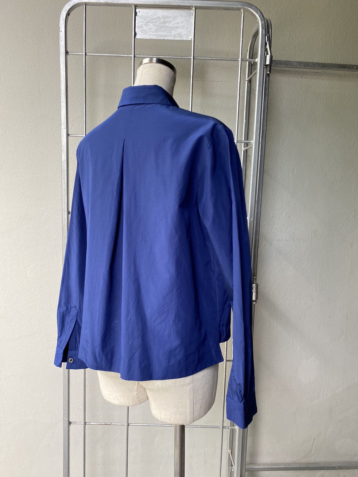 Japanese Brand Avant Le Temps Women Navy Blue Long Sleeve Shirt Size XS / US 0-2 / IT 36-38 - 15 Thumbnail