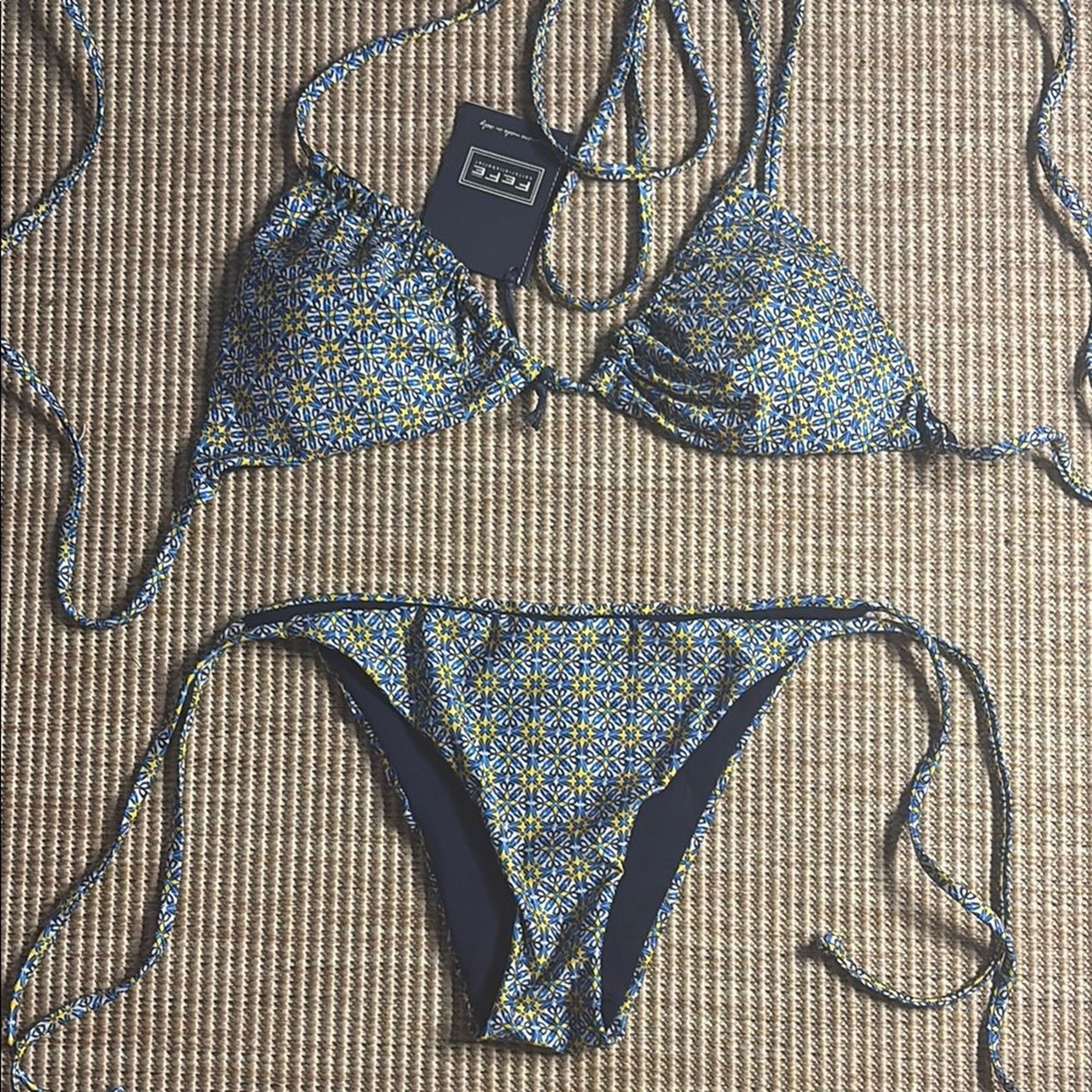 Other NWT Fefe Blue Floral Bikini Set Size S Size ONE SIZE - 1 Thumbnail