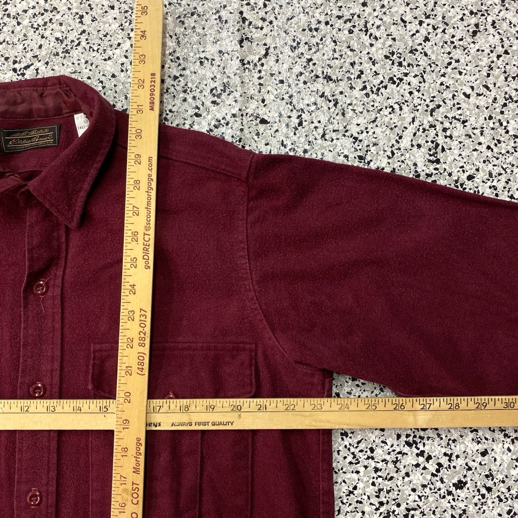 Eddie Bauer VINTAGE Eddie Bauer Red Long Sleeve Button Up Chamois Shirt Mens L Size US L / EU 52-54 / 3 - 3 Thumbnail