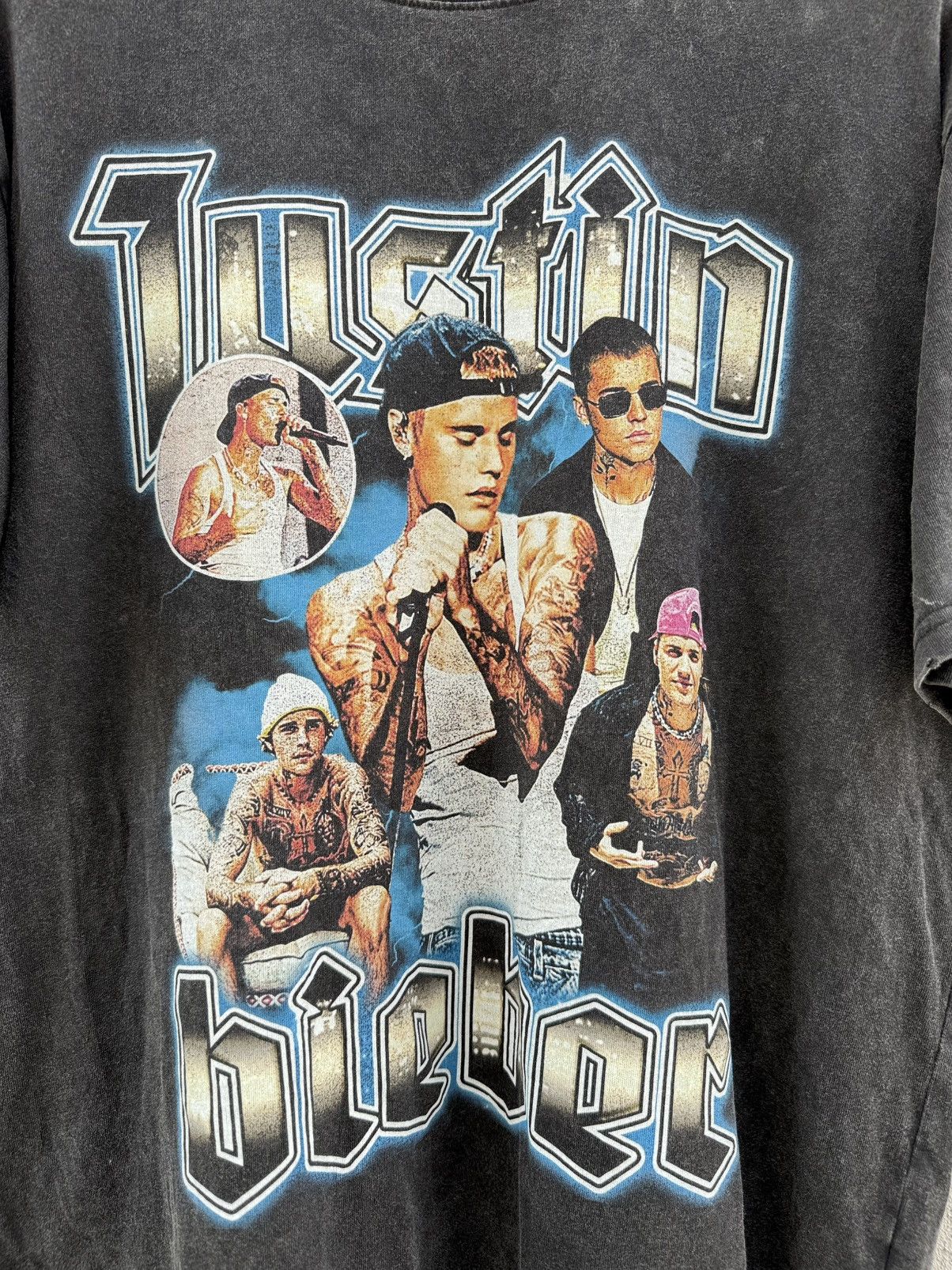 Rap Tees Thrashed Justin Bieber Rap Tee Distressed Size US XL / EU 56 / 4 - 2 Thumbnail