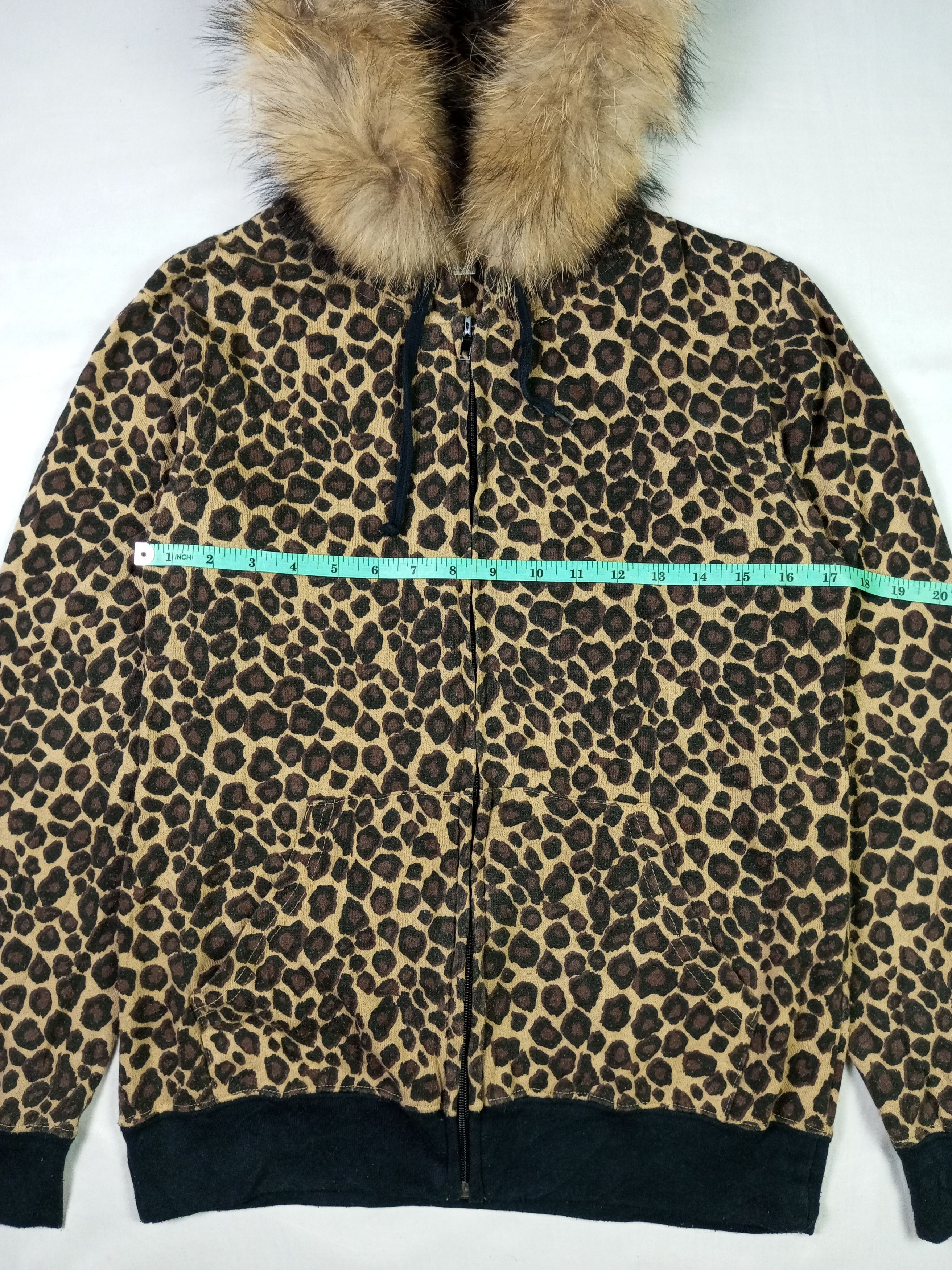 Japanese Brand Shock Nine Leopard Fur Cat Ear Hoodie Zipper Sweatshirt Size US M / EU 48-50 / 2 - 7 Thumbnail