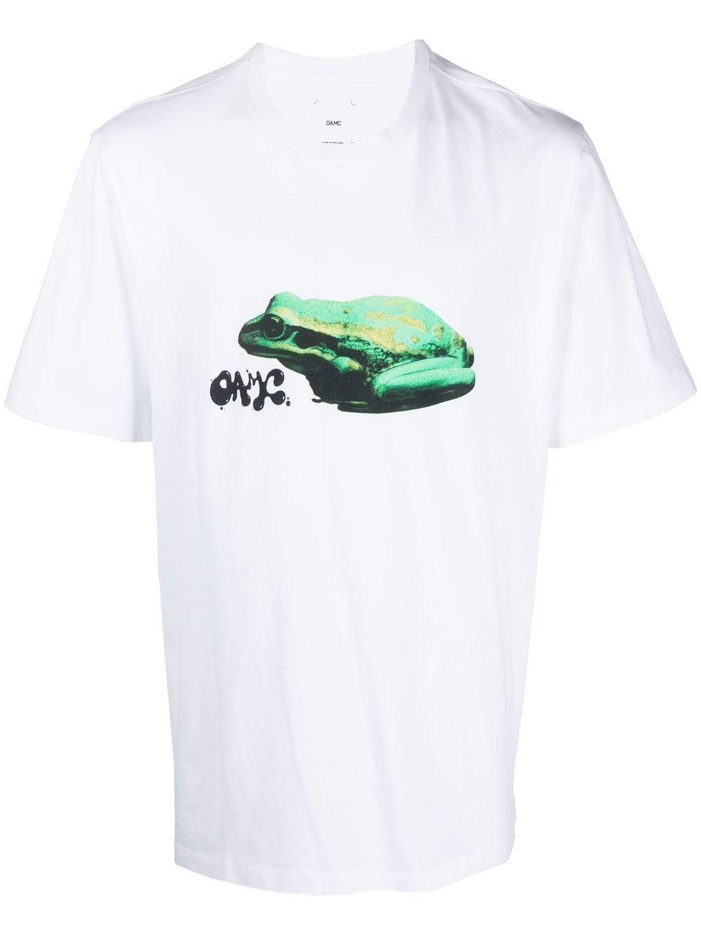 OAMC o1y0225 Logo Crewneck T-Shirt in White Size US XL / EU 56 / 4 - 1 Thumbnail