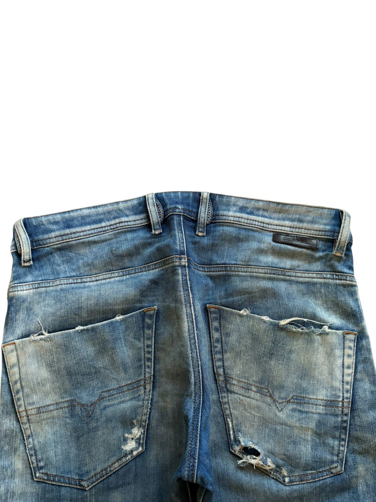 Diesel Vintage Diesel Krooley-T Bleached Distressed Ripped Jeans Size US 34 / EU 50 - 8 Thumbnail