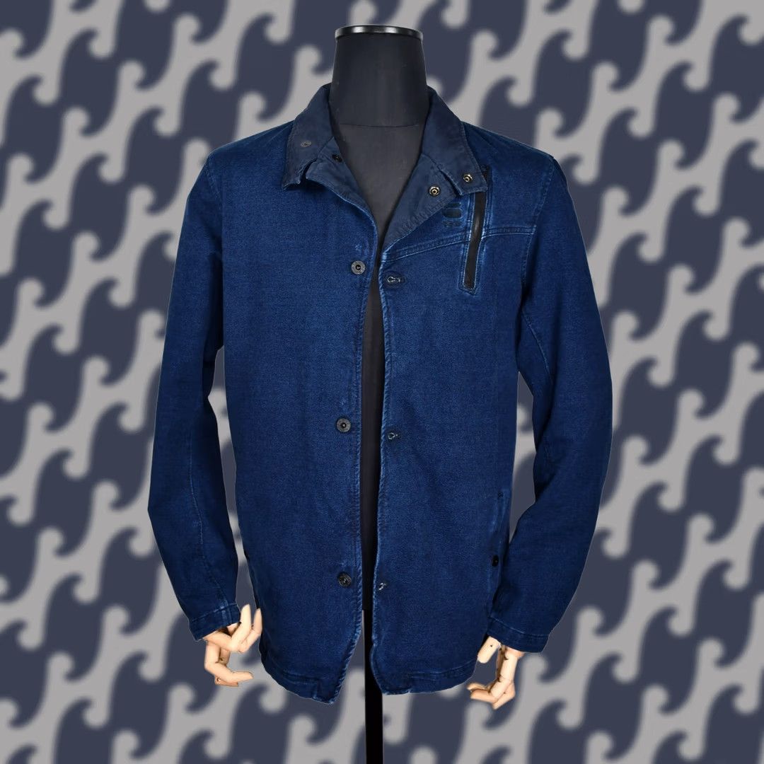G-Star G-STAR Denim Jacket Mens XL OverShirt Vest Jacket Denim Blue 96% Cotton 4% Elastane Long Sleeve Zip Casual Vintage No 85301D 5850 89 Size US XL / EU 56 / 4 - 1 Thumbnail
