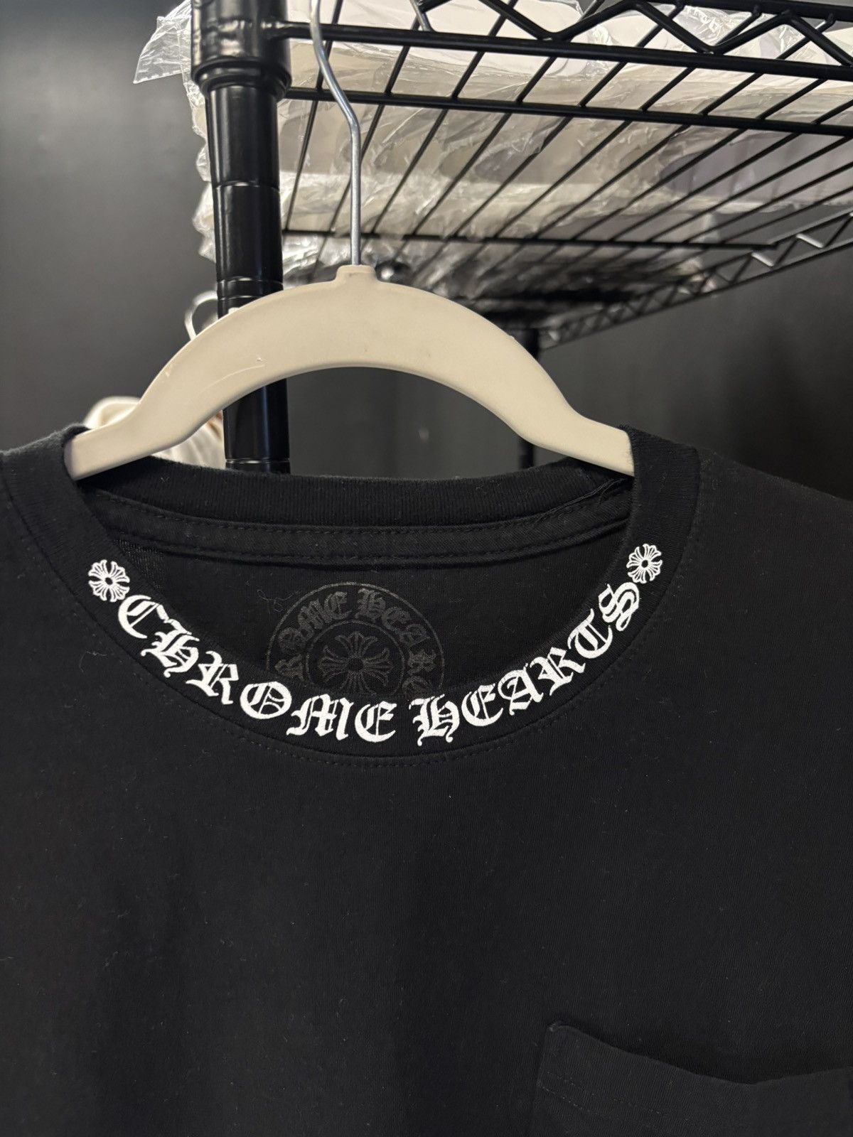 Chrome Hearts Black Chrome Hearts Neck Print Scroll tee Size US M / EU 48-50 / 2 - 3 Thumbnail