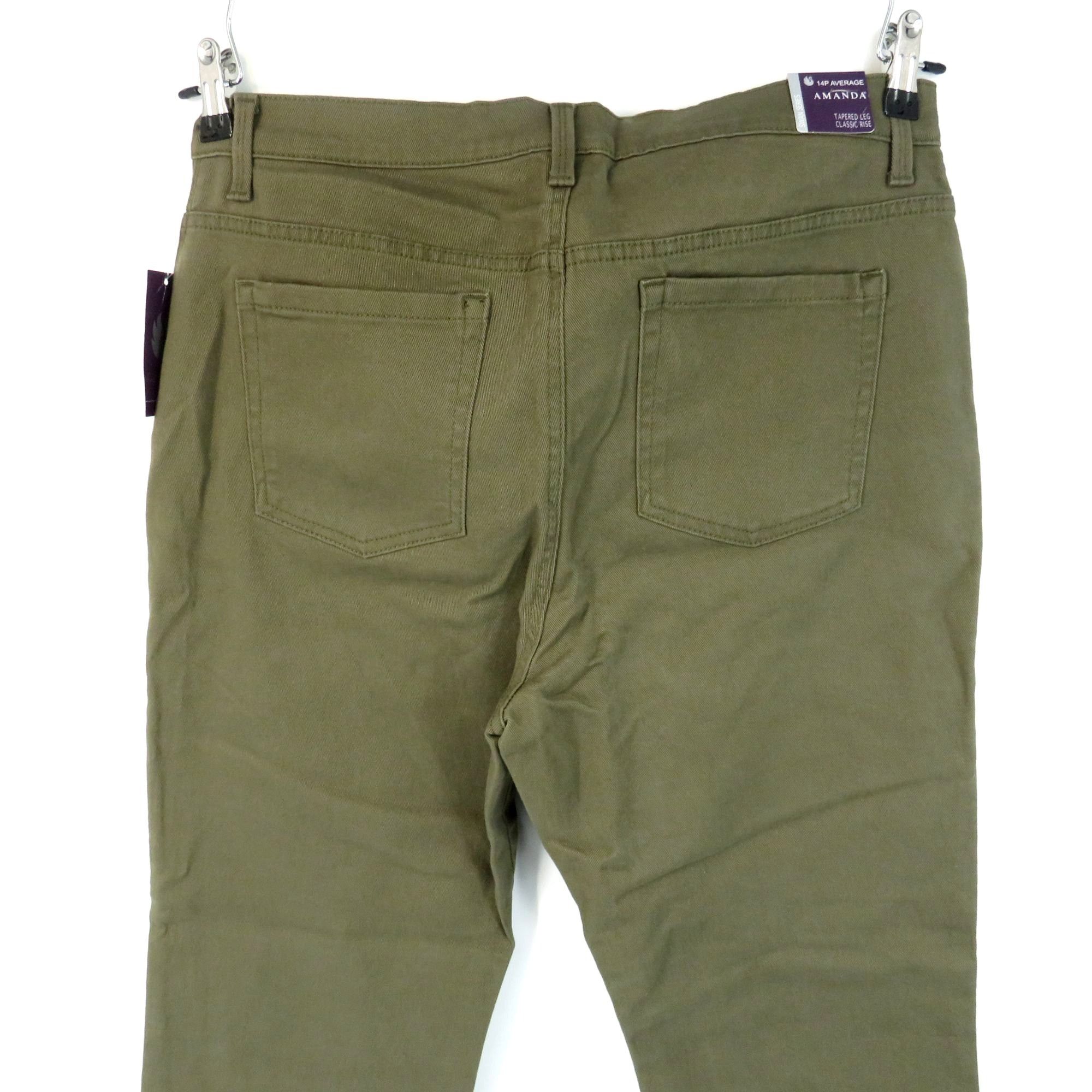 Gloria Vanderbilt Gloria Vanderbilt Women's 14P Average Willow Green Jeans NWT Size 33" - 3 Thumbnail
