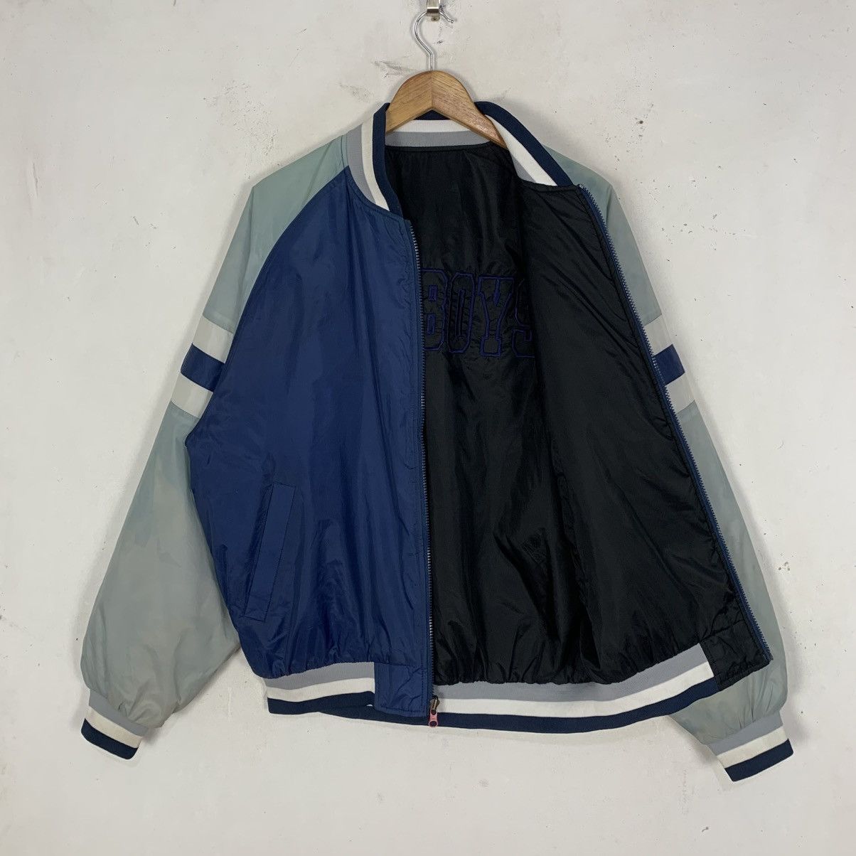 Jerzees vintage Jerzees Dallas Cowboys NFL reversible bomber jacket Size US L / EU 52-54 / 3 - 7 Thumbnail