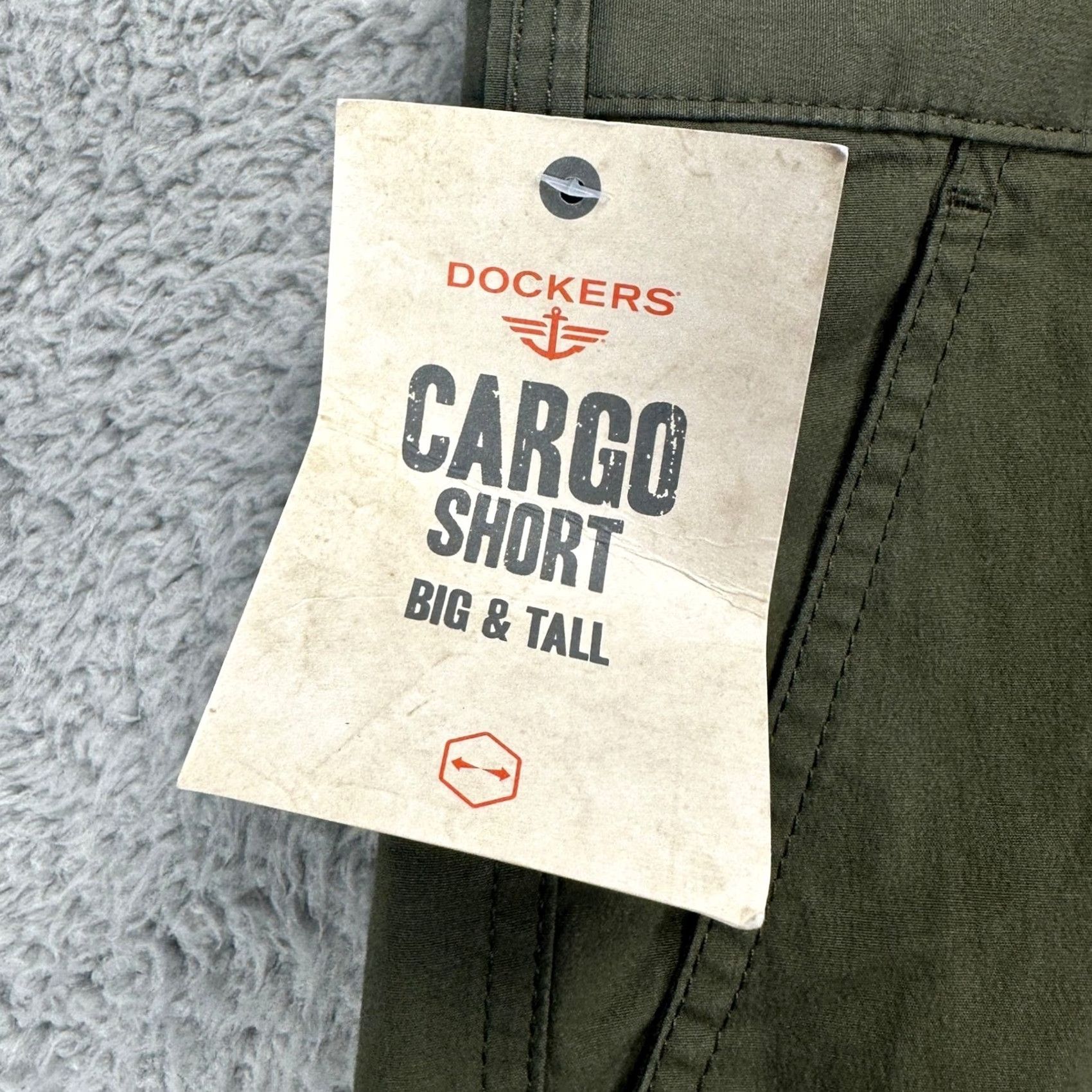 Dockers VINTAGE Dockers Shorts Cargo Mens 50 Big Tall Olive Green Flat Front Stretch Pocket NEW Size US 34 / EU 50 - 4 Thumbnail