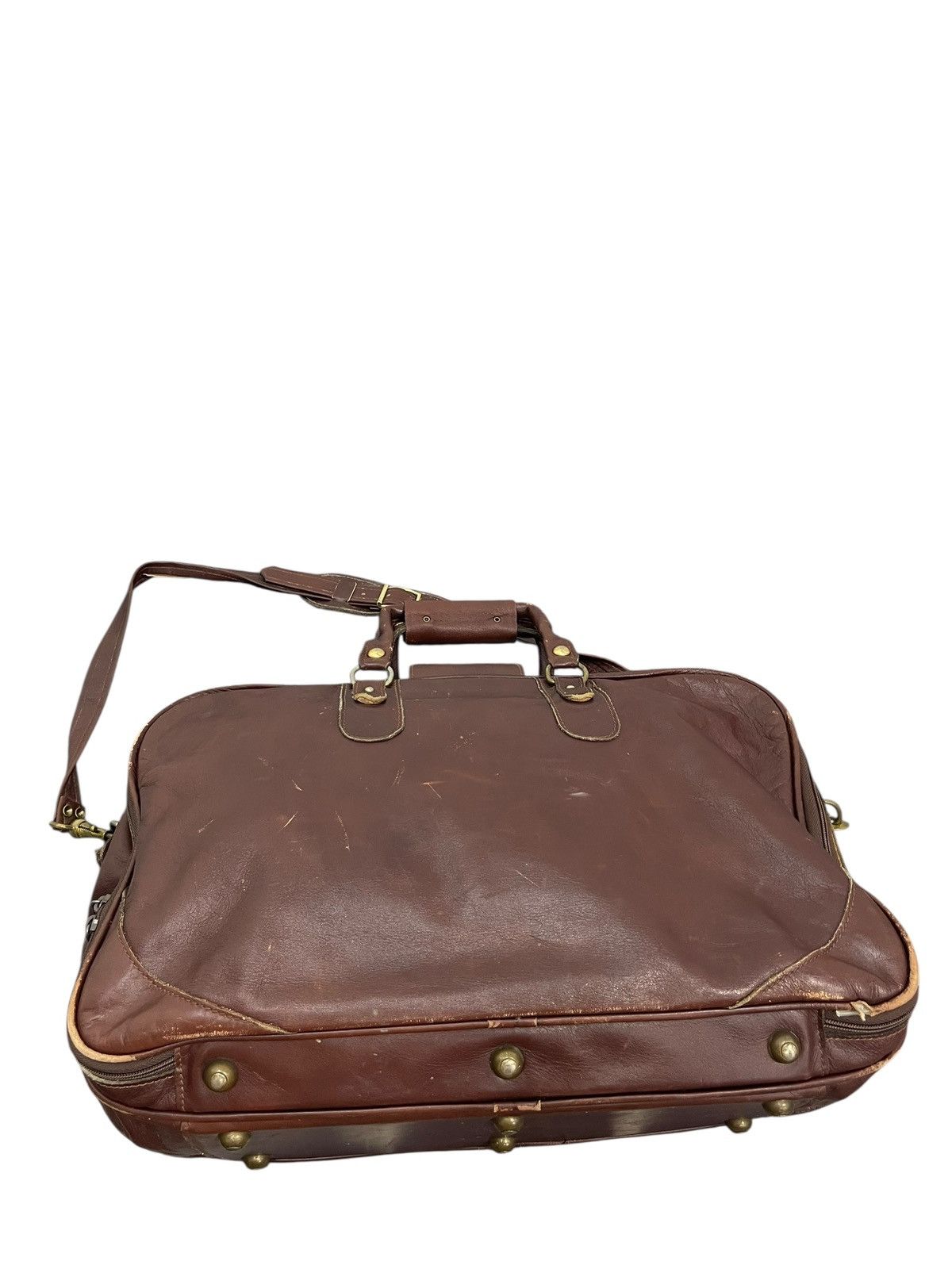 Leather Full Leather Vtg 90s Renwick Canada Travel Bag 6🟩 Size ONE SIZE - 12 Thumbnail