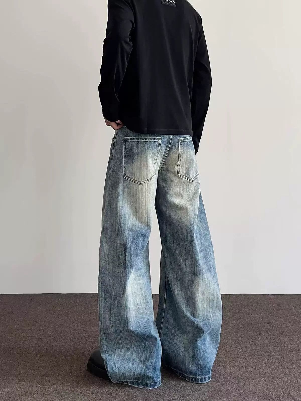 Vintage High street cleanfit bamboo distressed scimitar jeans Size US 32 / EU 48 - 5 Thumbnail
