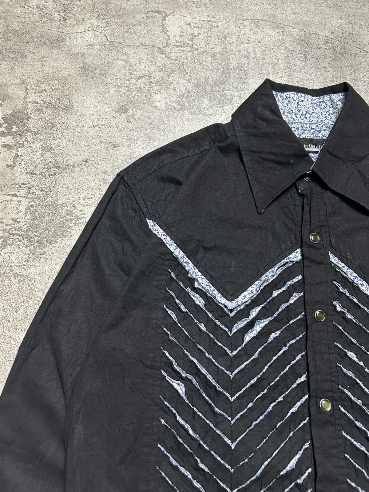 In The Attic In The Attic 3D Chevron Stripe Shirt Vkei Style Size US M / EU 48-50 / 2 - 2 Thumbnail