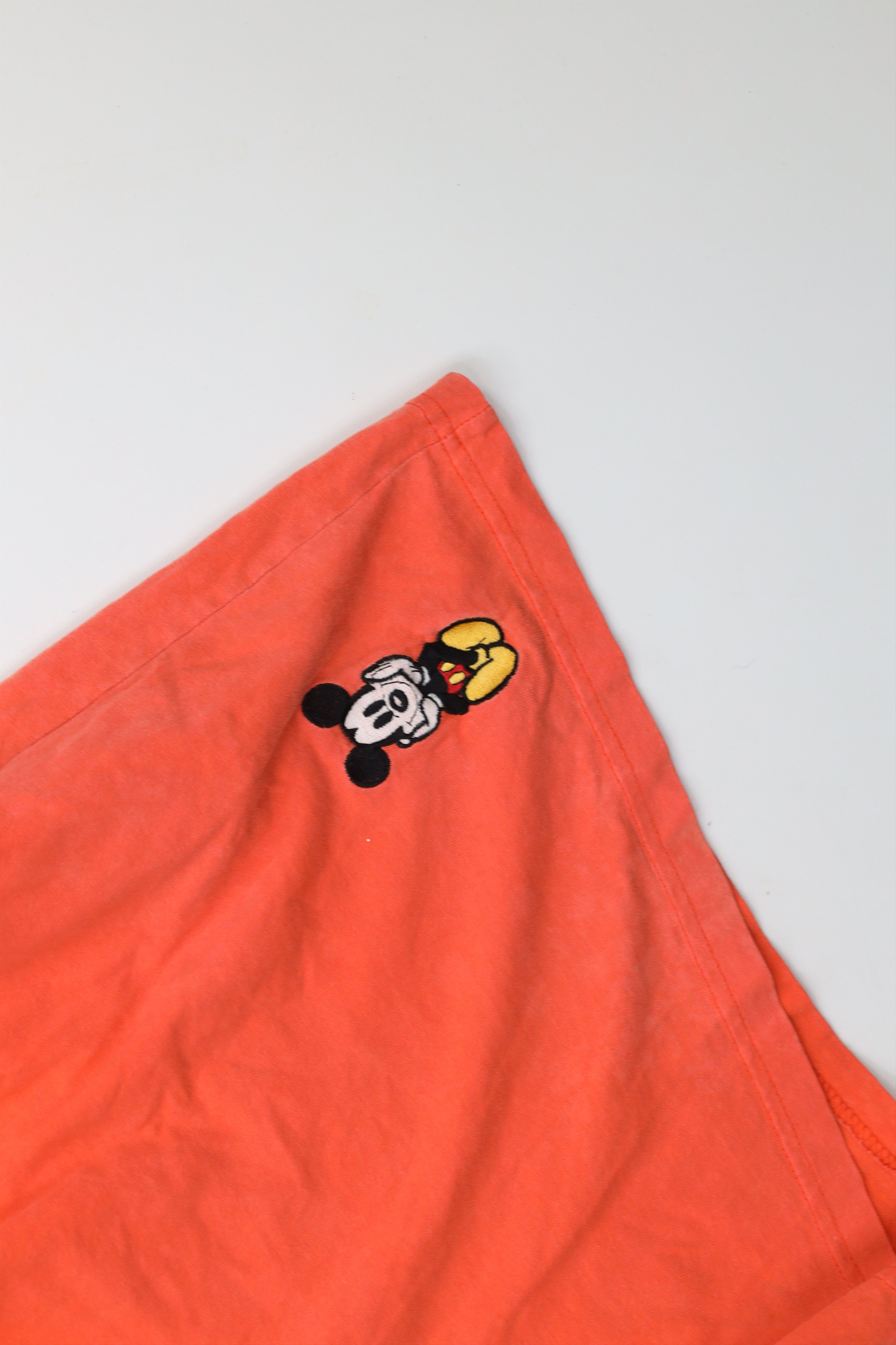 Disney × Vintage Vintage 90s Disney Mickey Mouse Shorts Orange Cotton USA Size 32" / US 10 / IT 46 - 5 Thumbnail