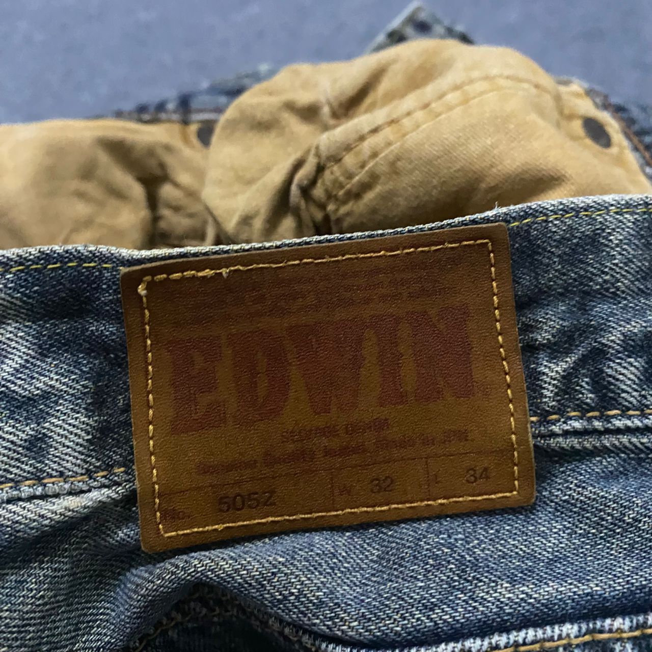 Edwin Vintage Edwin 505 Selvegde Redline Distressed Denim Size US 33 - 15 Thumbnail