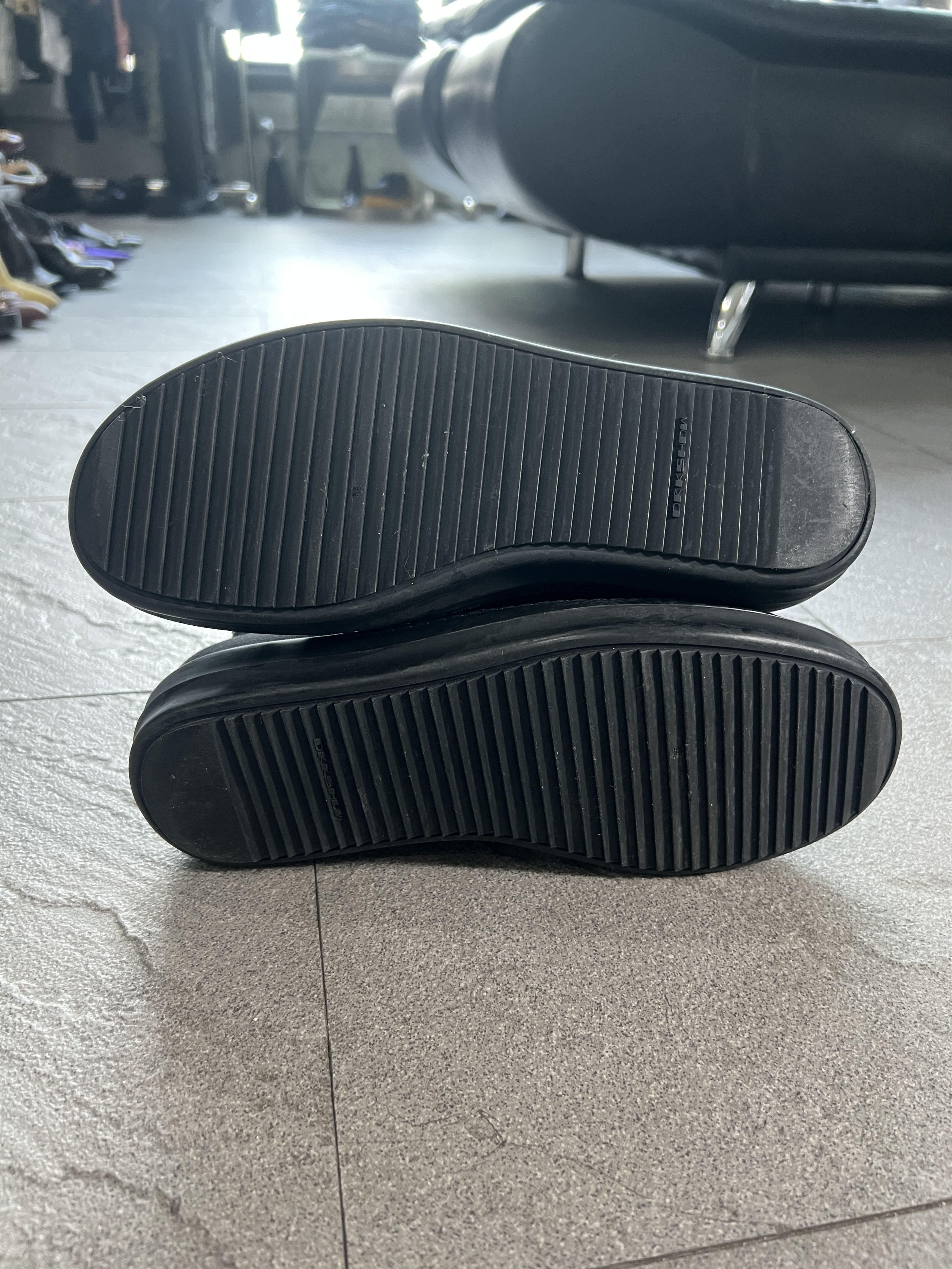 Rick Owens Drkshdw Rick Owens DRKSHDW Ramones High Top Sneaker Black 40 Size US 7 / EU 40 - 6 Thumbnail