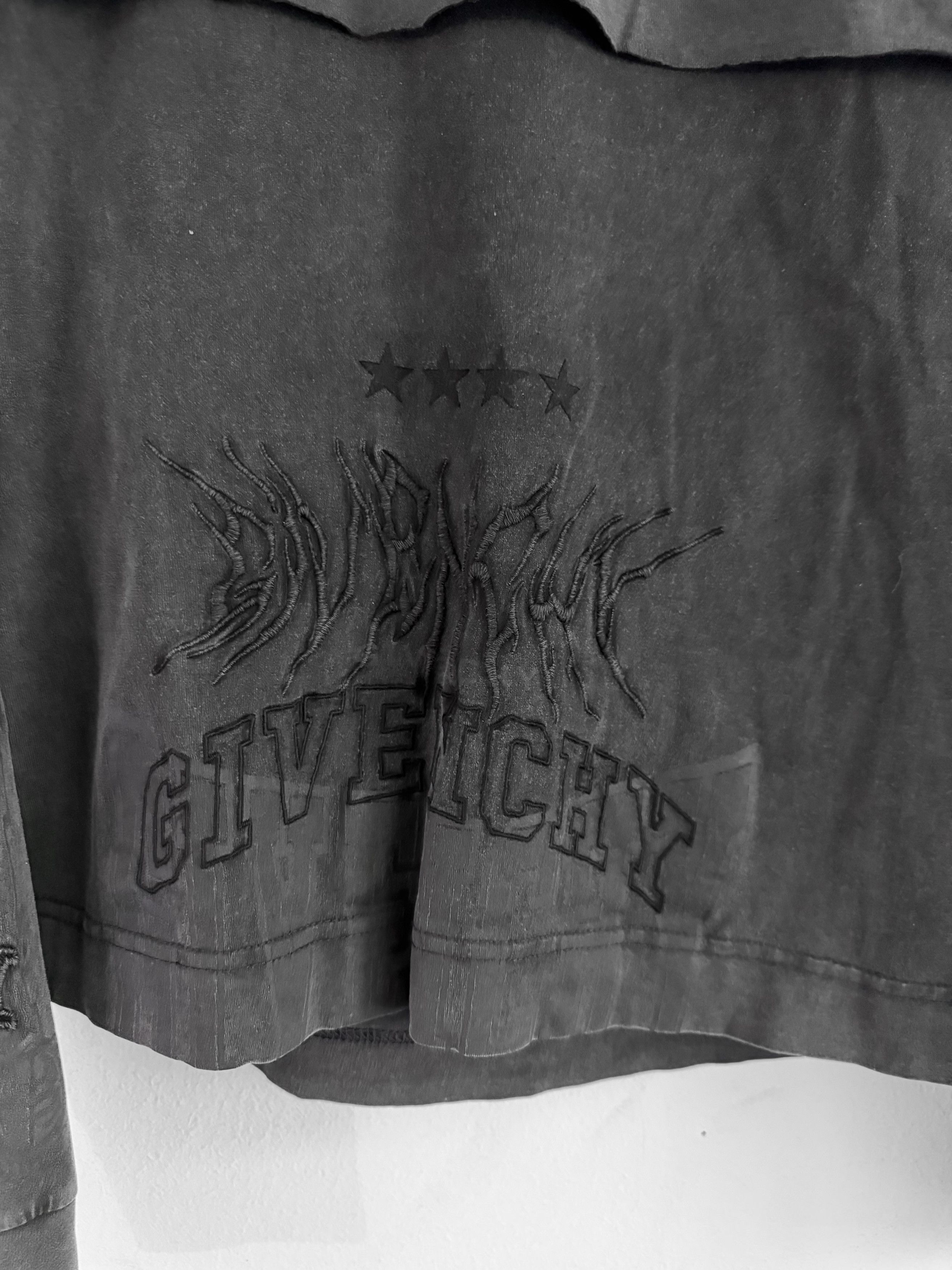 Givenchy Double Layer Embroidered Long Sleeve Tee Shirt Black Size US XL / EU 56 / 4 - 6 Thumbnail