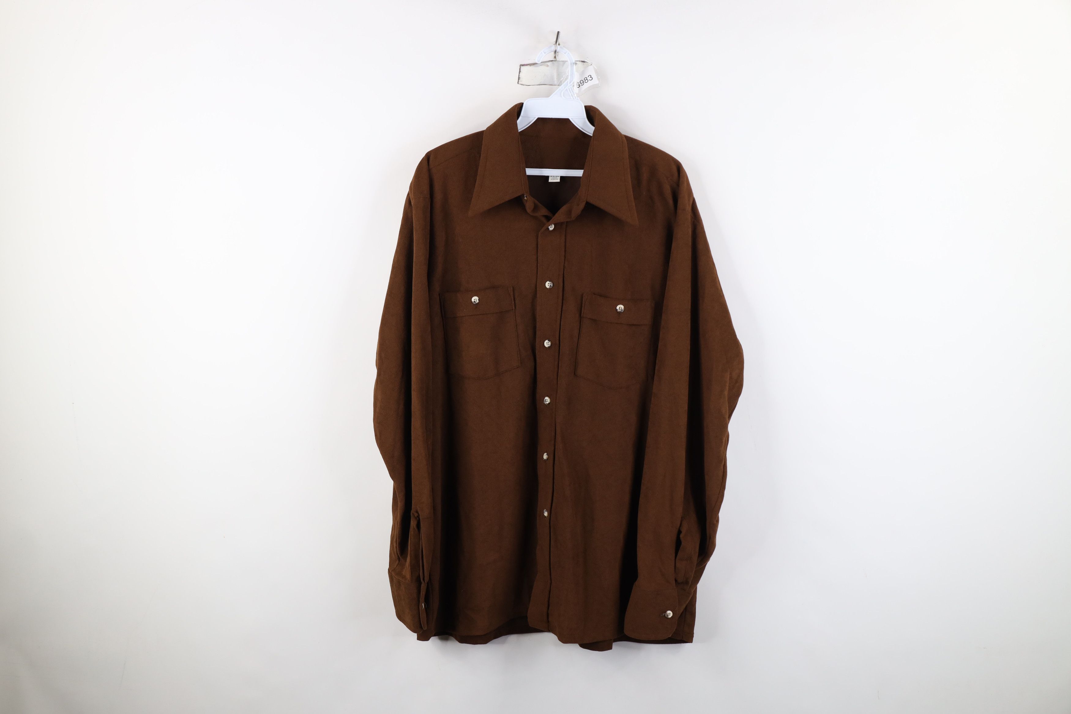 Vintage Vintage 60s 70s Streetwear Cloth Collared Button Shirt USA Size US L / EU 52-54 / 3 - 1 Thumbnail