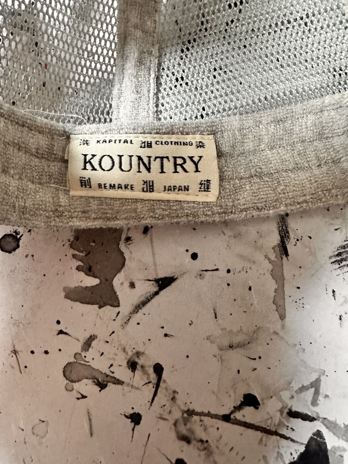 Kapital KAPITAL Kountry Blue/Gray Denim Patchwork Trucker Hat Size ONE SIZE - 3 Thumbnail