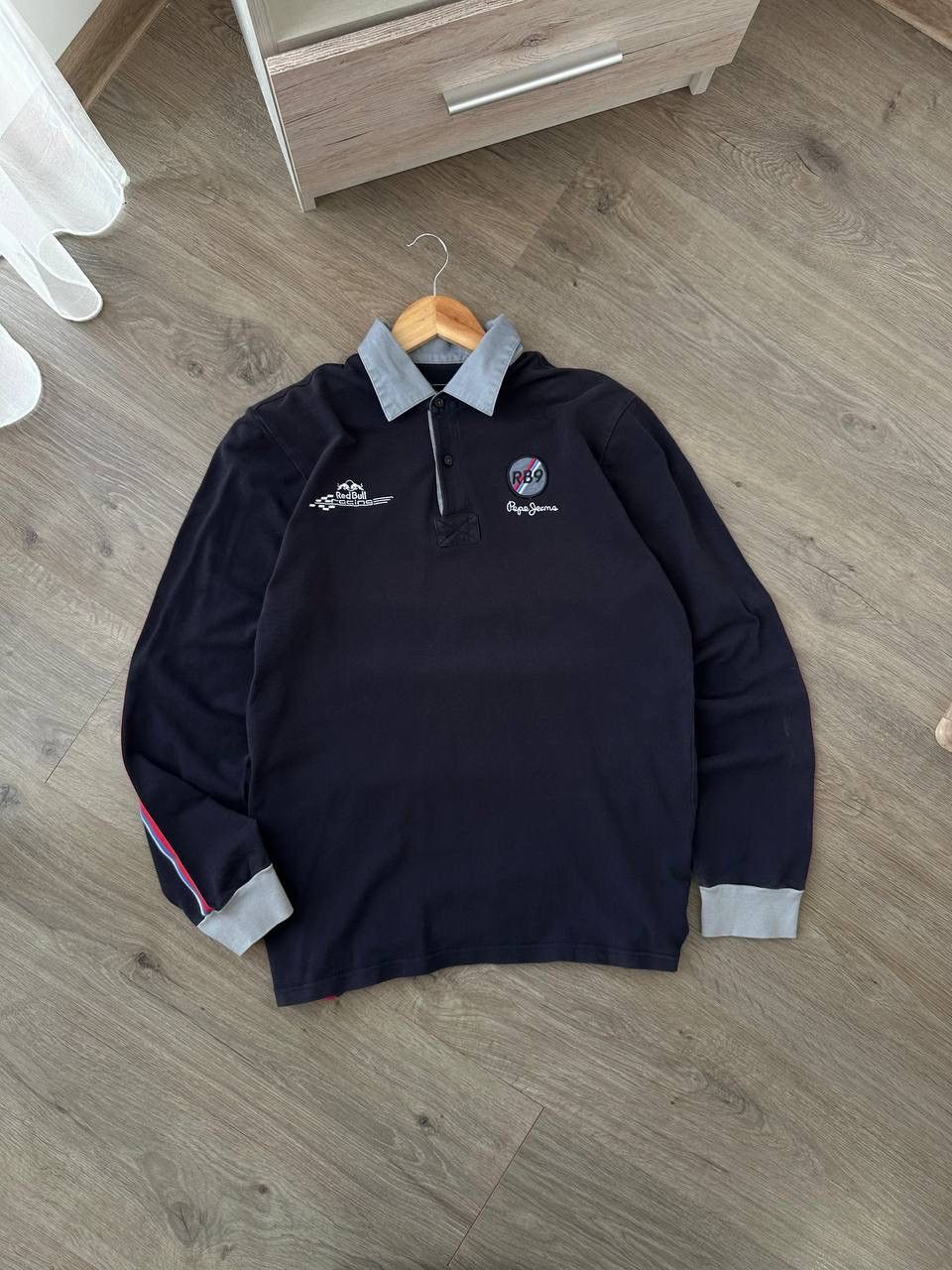 Red Bull × Vintage Vintage RedBull Racing Rugby Pepe Jens Blue Sweatshirt Size US M / EU 48-50 / 2 - 5 Thumbnail