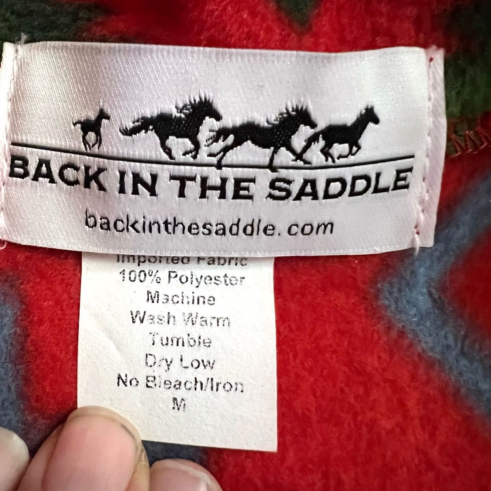 Vintage Back In The Saddle Vest Fleece Womens Medium Aztec Western Zip Red Vest M Womens Size M / US 6-8 / IT 42-44 - 3 Thumbnail