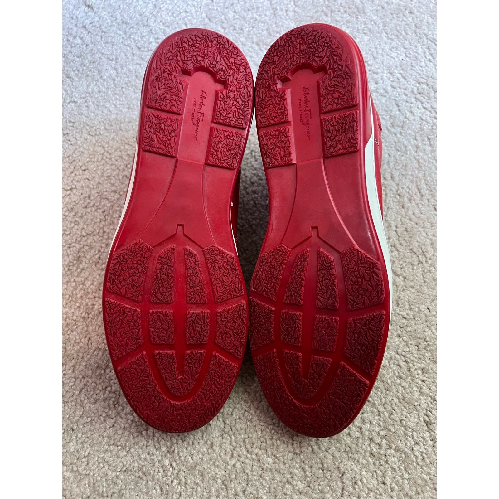 Salvatore Ferragamo Ferragamo Red High Top Sneakers Size 13 Size US 13 / EU 46 - 5 Thumbnail