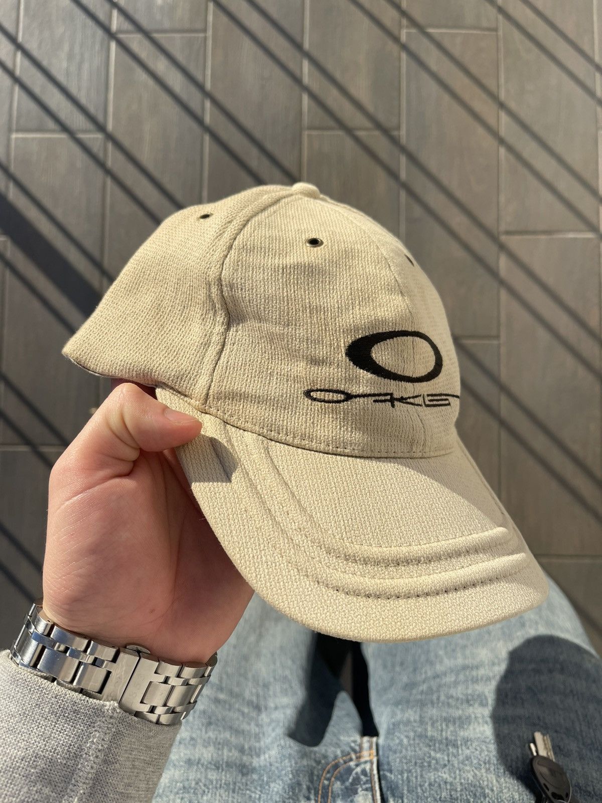 90's 00's Oakley software ギザロゴ リバーシブルハット - メルカリ