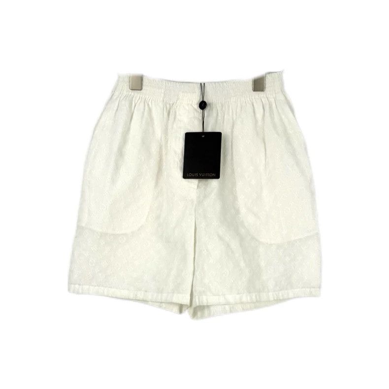 Louis Vuitton Louis Vuitton White dark stripes full logo shorts 2505-Next Size US 34 / EU 50 - 1 Thumbnail