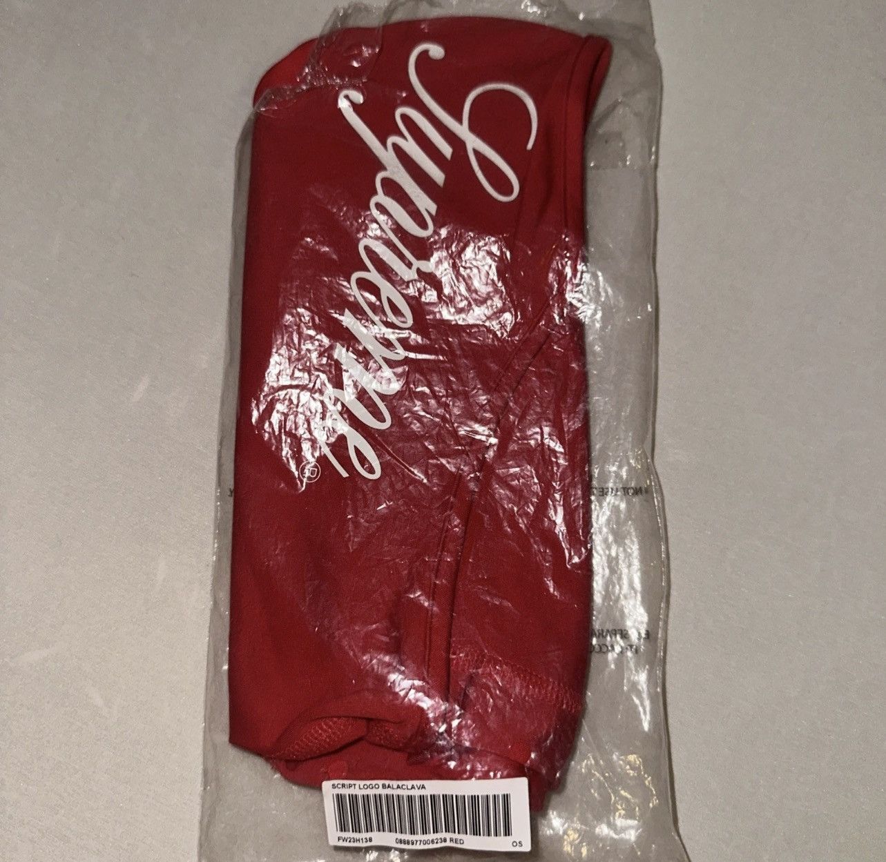 Supreme Supreme Script Logo Balaclava Lightweight FW23H138 Size ONE SIZE - 3 Thumbnail