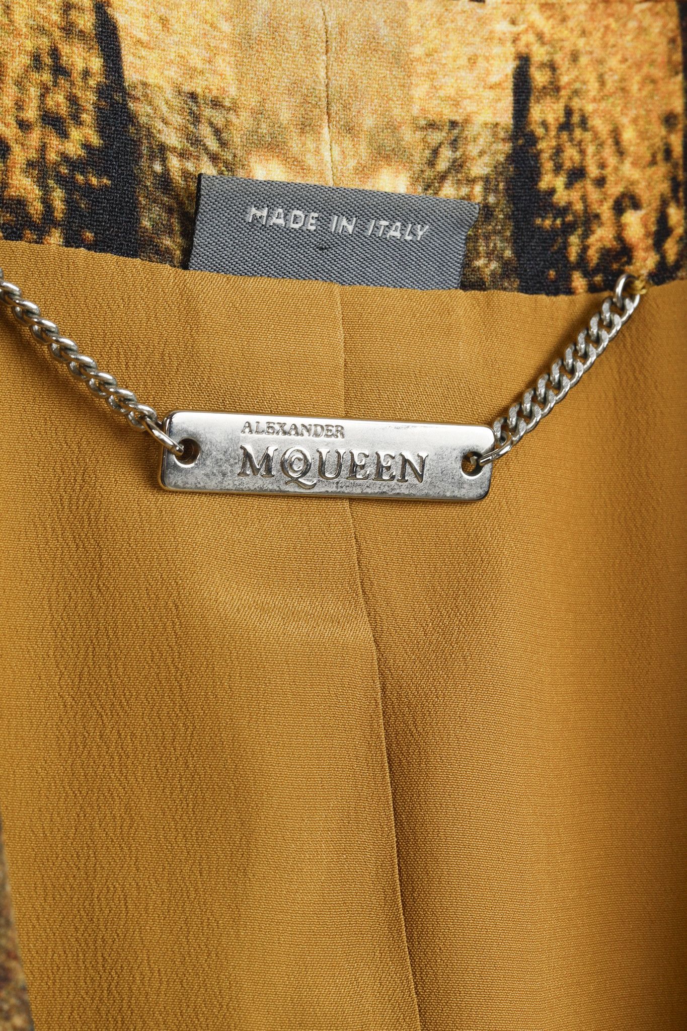 Alexander McQueen Alexander McQueen RARE Golden Yellow Flora and Fauna Blazer Size M / US 6-8 / IT 42-44 - 4 Thumbnail