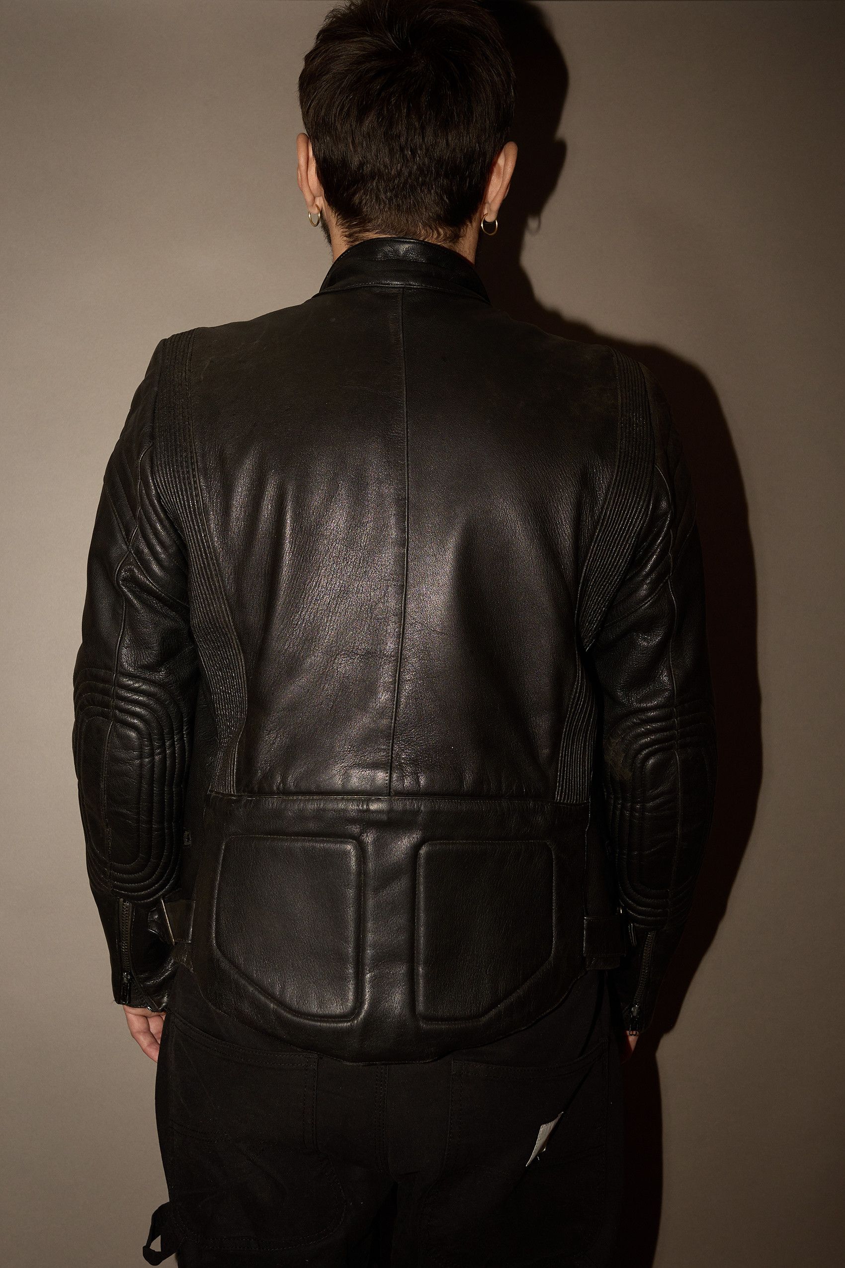 Vintage Vintage Black Leather Biker Jacket Size US S / EU 44-46 / 1 - 5 Thumbnail