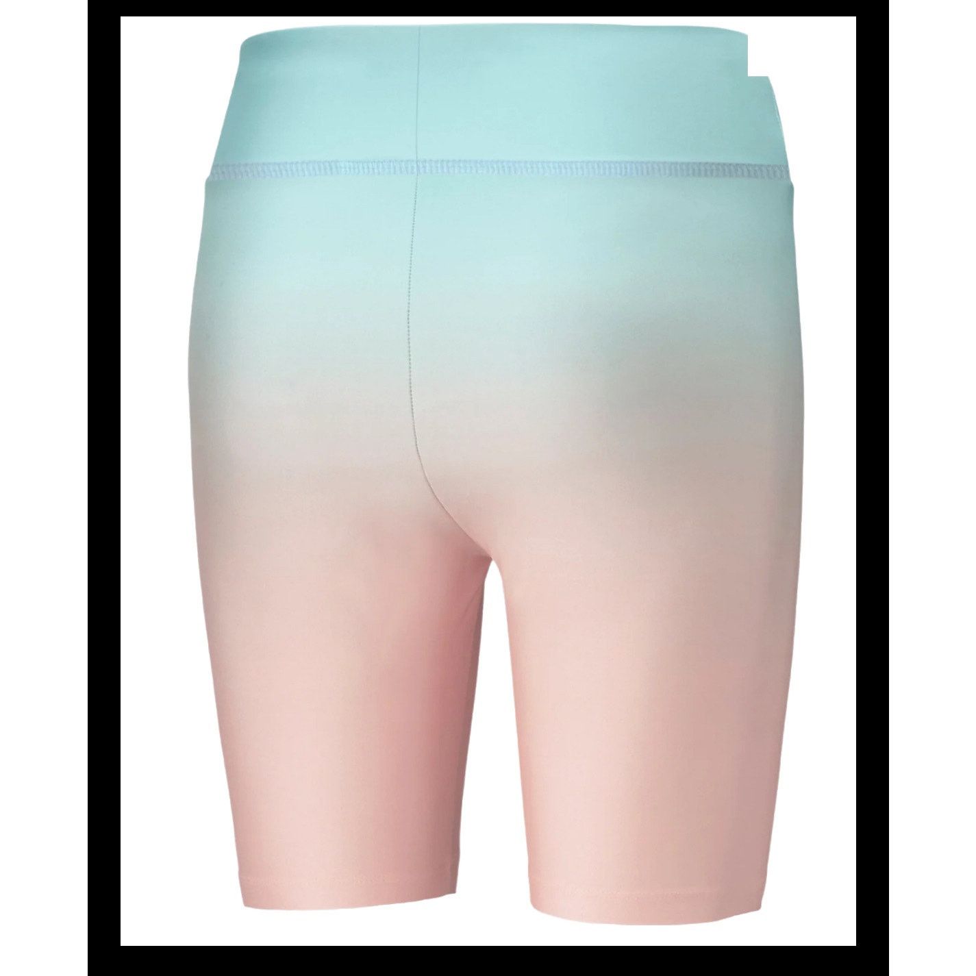 Puma Ombré Logo Gloaming Athletic Short Tights Small Green Peach Size 28" / US 6 / IT 42 - 6 Thumbnail