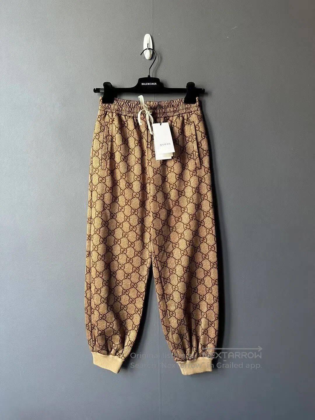 Gucci Guicci Brown All-Over Print Sweatpants| Size 22" - 1 Thumbnail