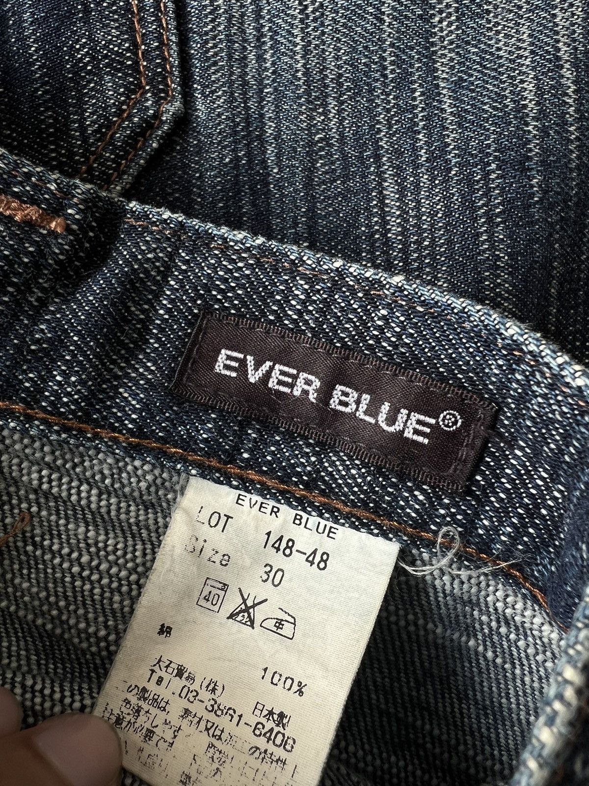 Japanese Brand Vintage Ever Blue Flared Jeans Like Hysteric Jeans Size US 29 - 7 Thumbnail