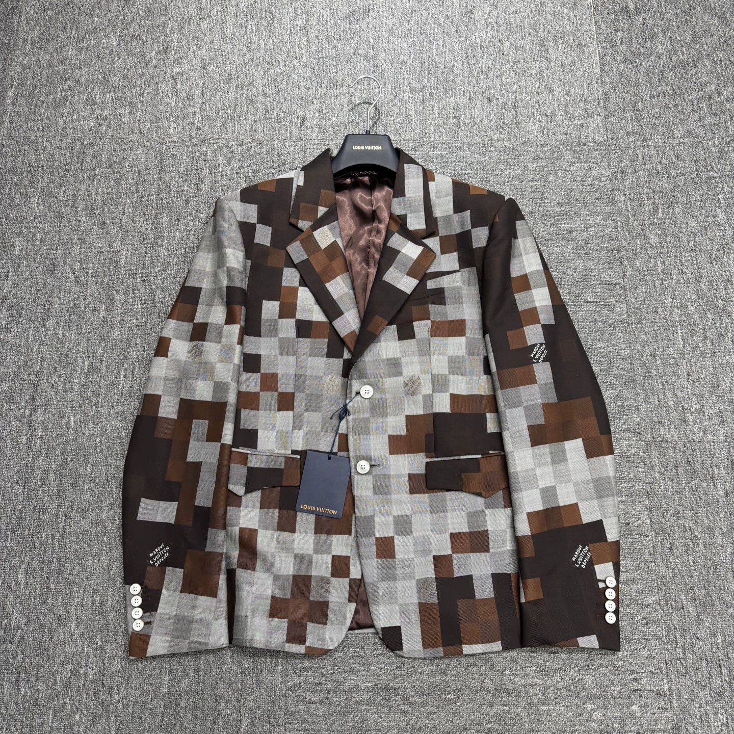 Louis Vuitton LV Mosaic Wool Suit Jacket 48 New With Tags Size US M / EU 48-50 / 2 - 1 Thumbnail