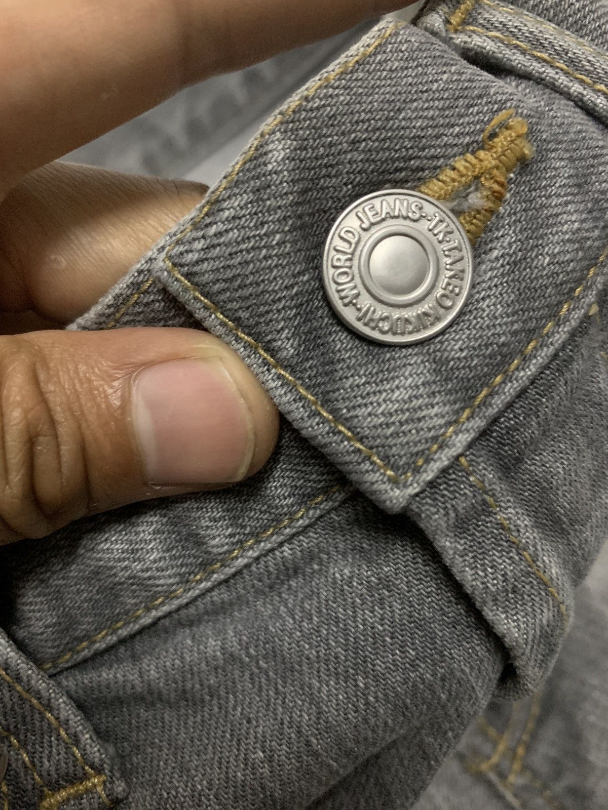 Japanese Brand Vintage Takeo Kokuchi Split Paint Inspired Number Nine Denim Size US 32 / EU 48 - 8 Thumbnail