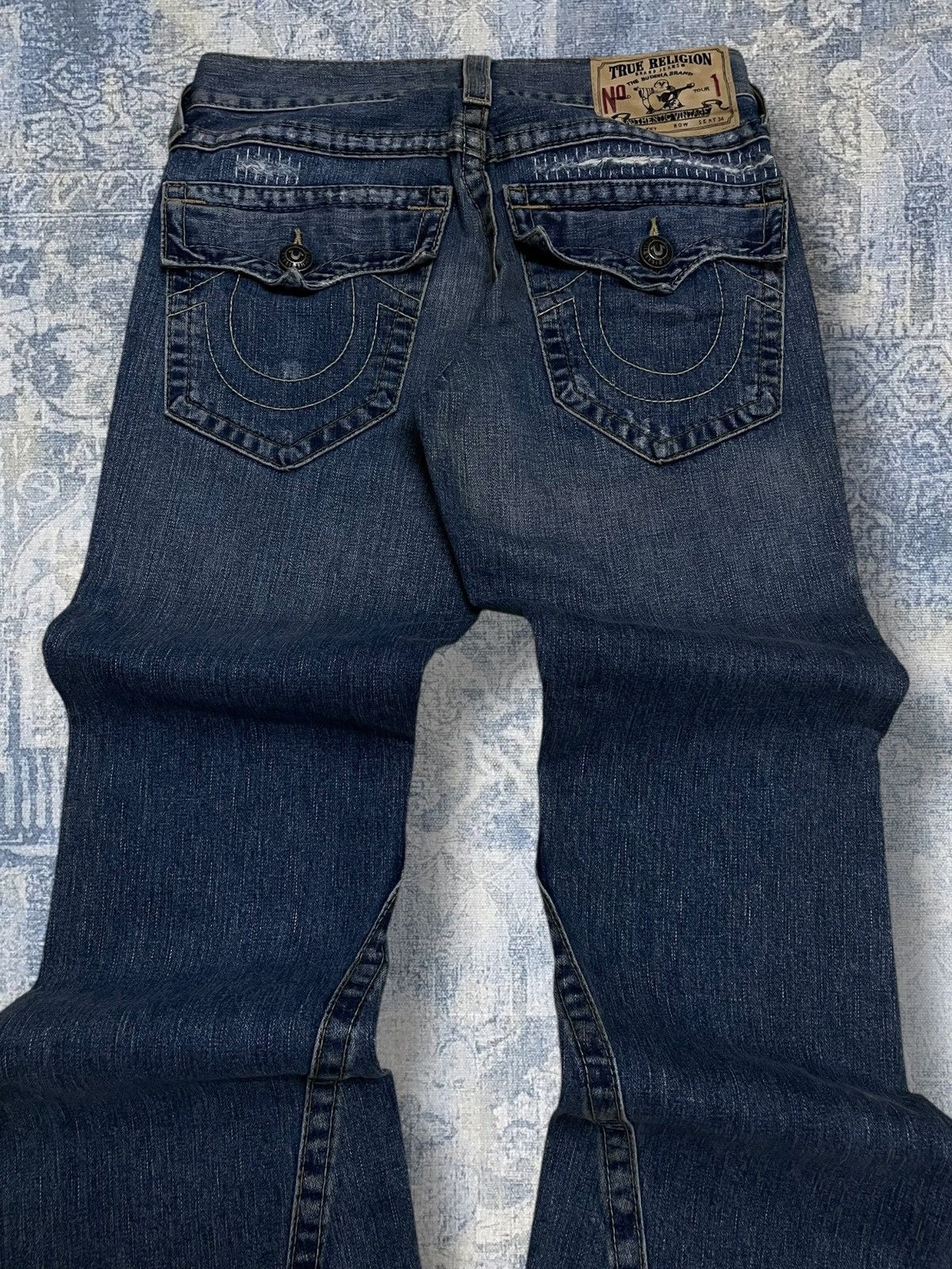 True Religion Vintage 90s Designer True Religion Distressed Flared Denim Size US 31 - 11 Thumbnail