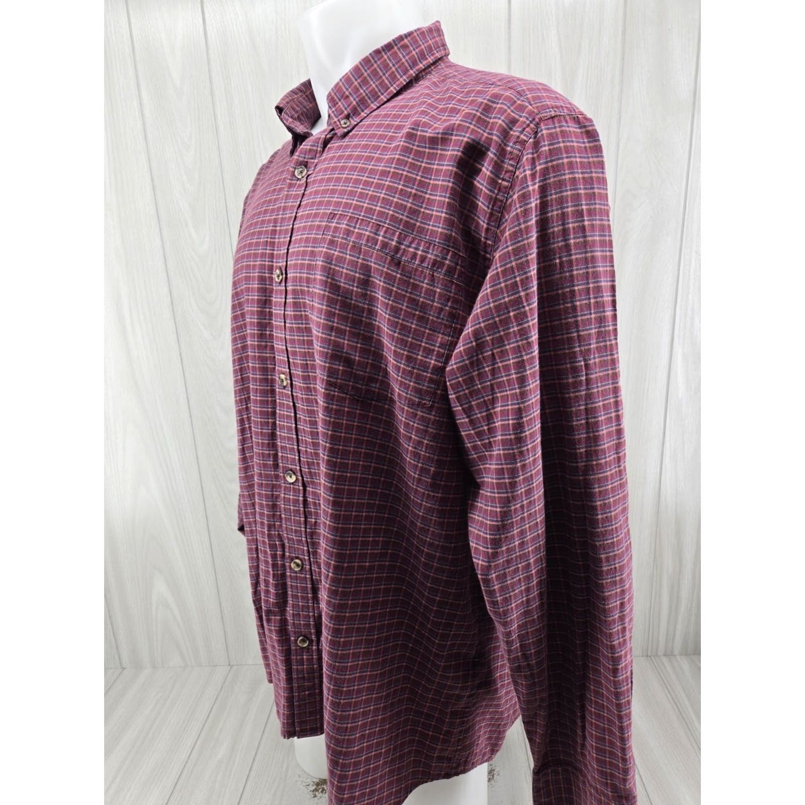 Mountain Khakis VINTAGE Mountain Khakis Long Sleeve Button Down Shirt Mens 2XL Maroon Plaid Check Flannel Button-Up Size US XXL / EU 58 / 5 - 3 Thumbnail