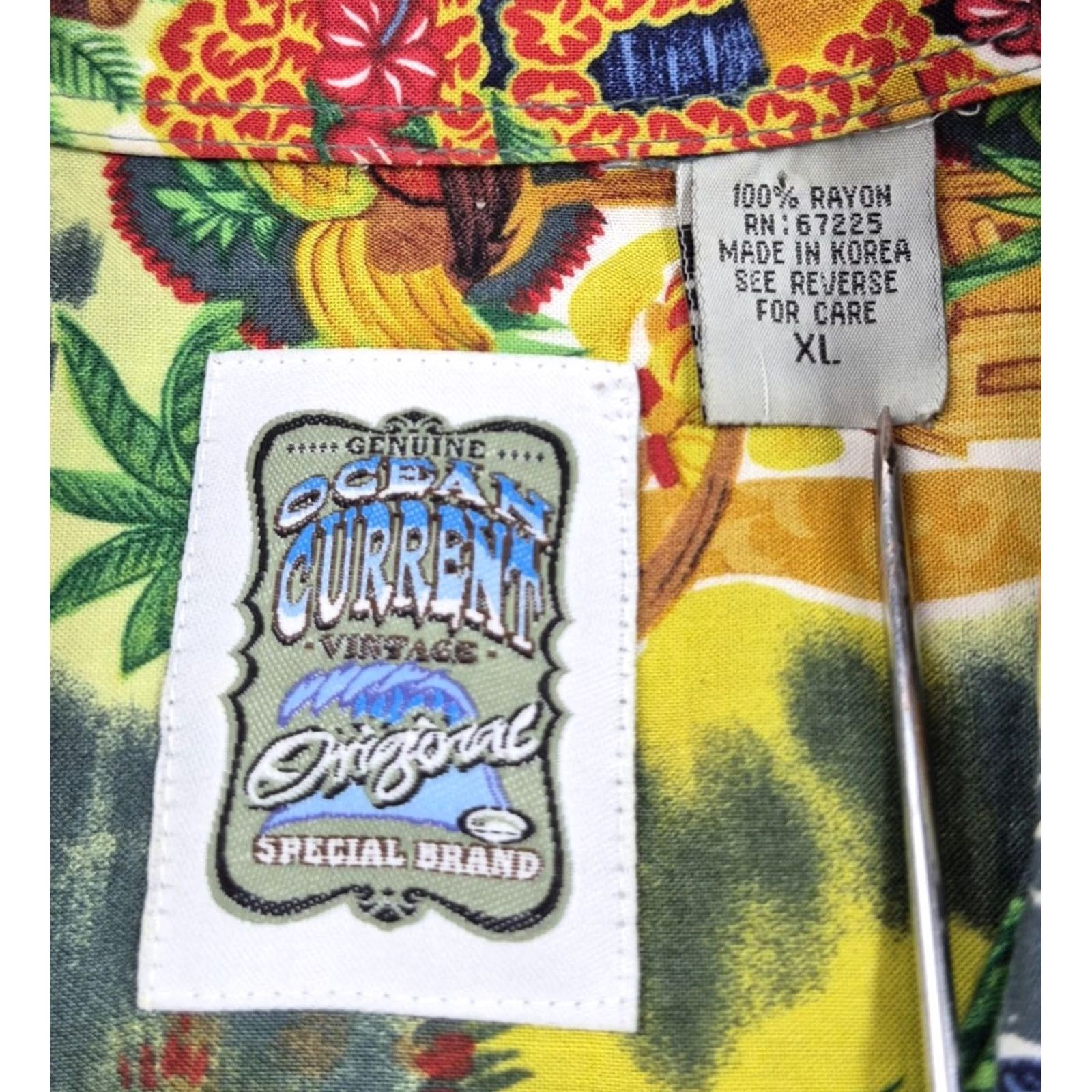 ALOHAS Ocean Current Hawaiian Shirt Mens XL Multicolor Aloha Short Sleeve Button Front Shirt Size US XL / EU 56 / 4 - 6 Thumbnail