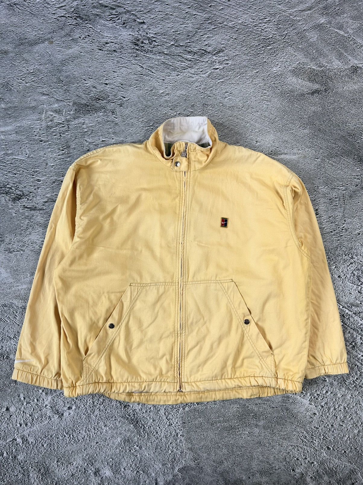 Nike × Vintage Nike Court jacket yellow vintage 90s Size US XL / EU 56 / 4 - 1 Thumbnail