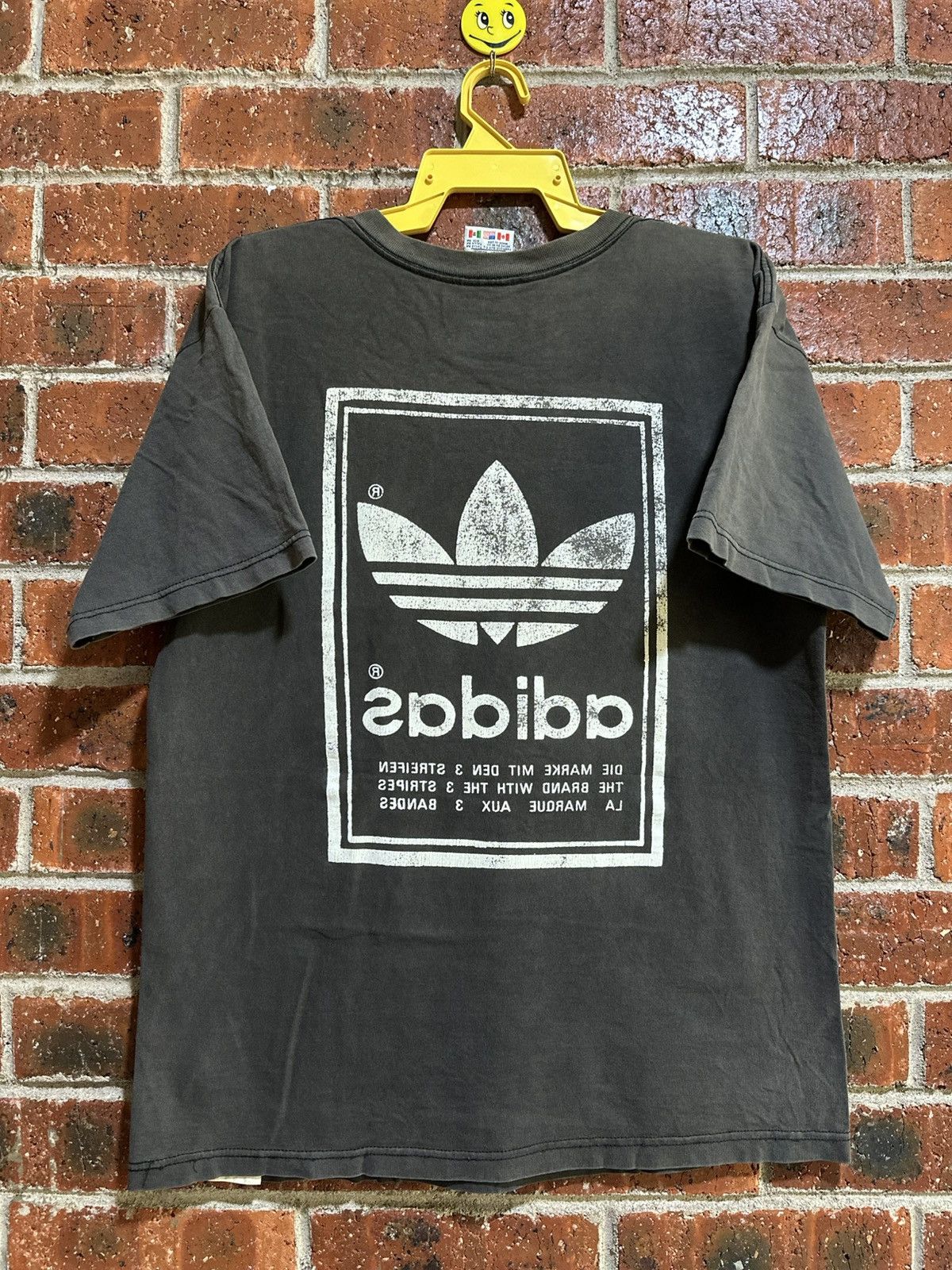 Adidas Thrashed Vintage 90s Adidas Raptees Big Logo Sun Faded Tee Size US M / EU 48-50 / 2 - 9 Thumbnail