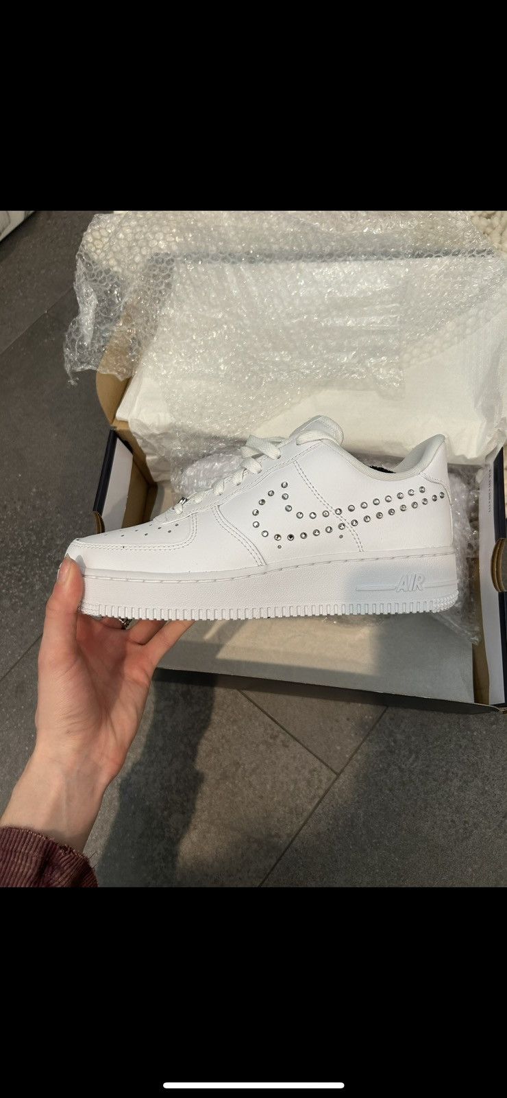 Nike Nike Air Force 1 ‘07 ‘Studded Swoosh’ Chrome Size US 7.5 / IT 37.5 - 6 Thumbnail