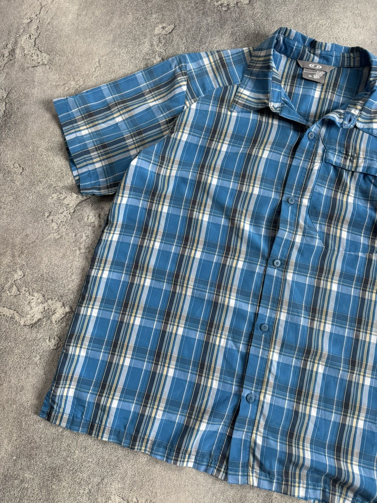Salomon Salomon L Chekered button up shirt short sleeve outdoor 00s Size US L / EU 52-54 / 3 - 7 Thumbnail