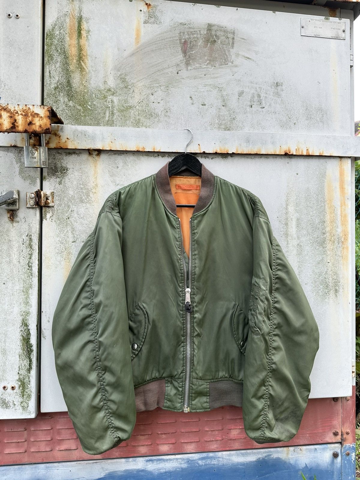 Vintage 🪖Vintage THRASHED MA-1 Man Intermediate Bomber Jacket Size US M / EU 48-50 / 2 - 4 Thumbnail