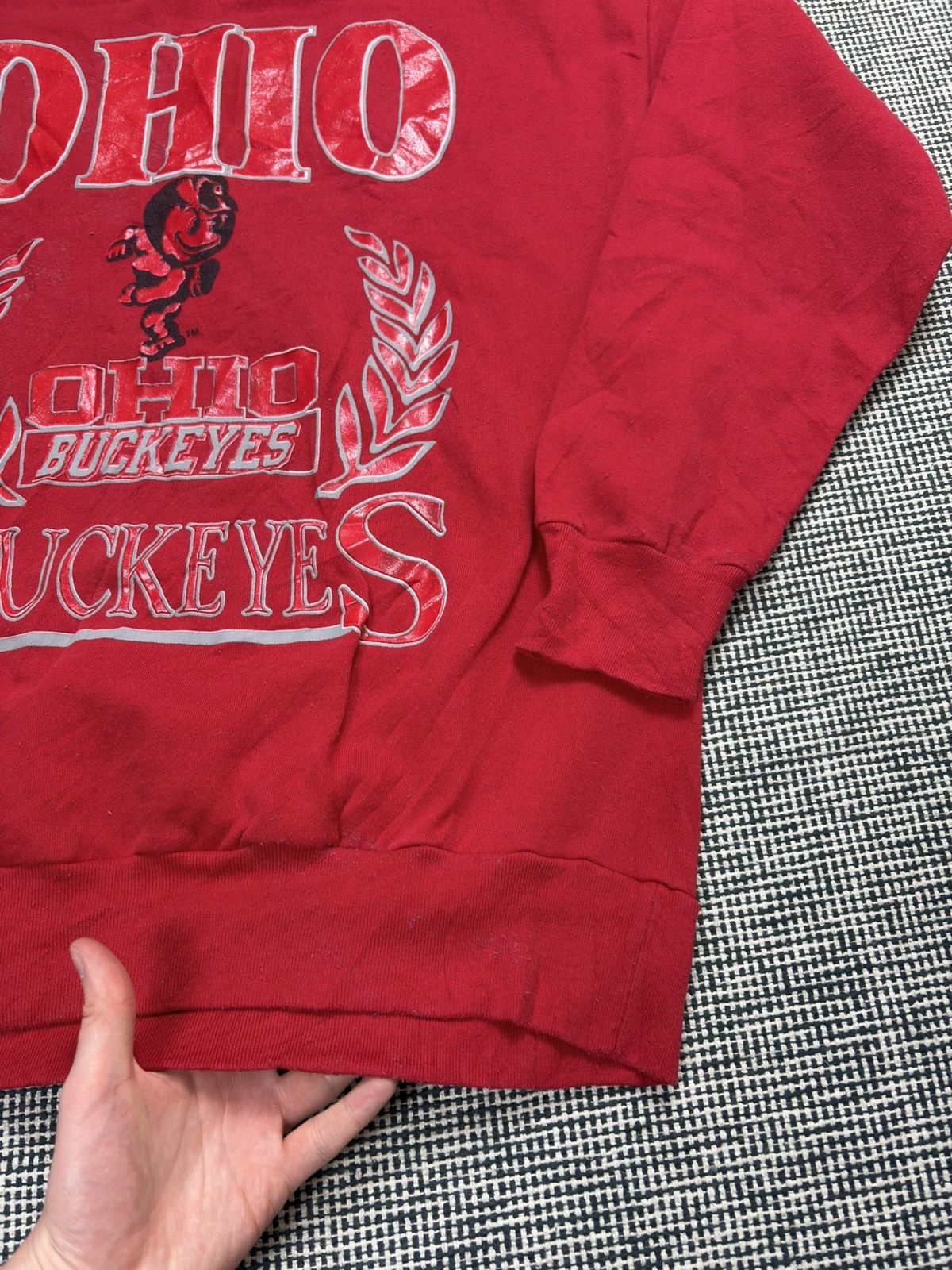 Vintage 90s Ohio buckeyes ncaa football vintage sweatshirt Size US XL / EU 56 / 4 - 2 Thumbnail