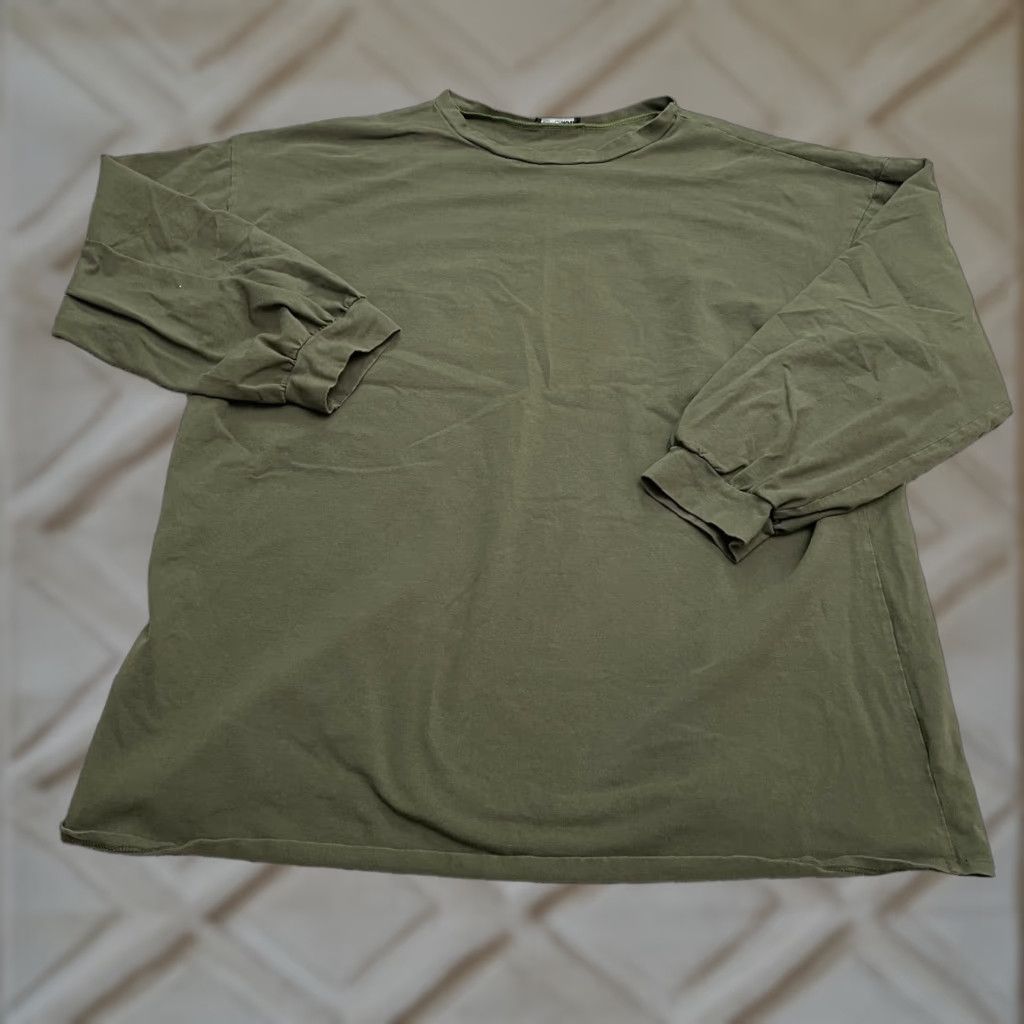 Fashion Nova VINTAGE? No. Fashion Nova Blouse Shirt Womens 1X Green Long Sleeve Crew Neck Casual Basic Top Size XL / US 12-14 / IT 48-50 - 1 Thumbnail