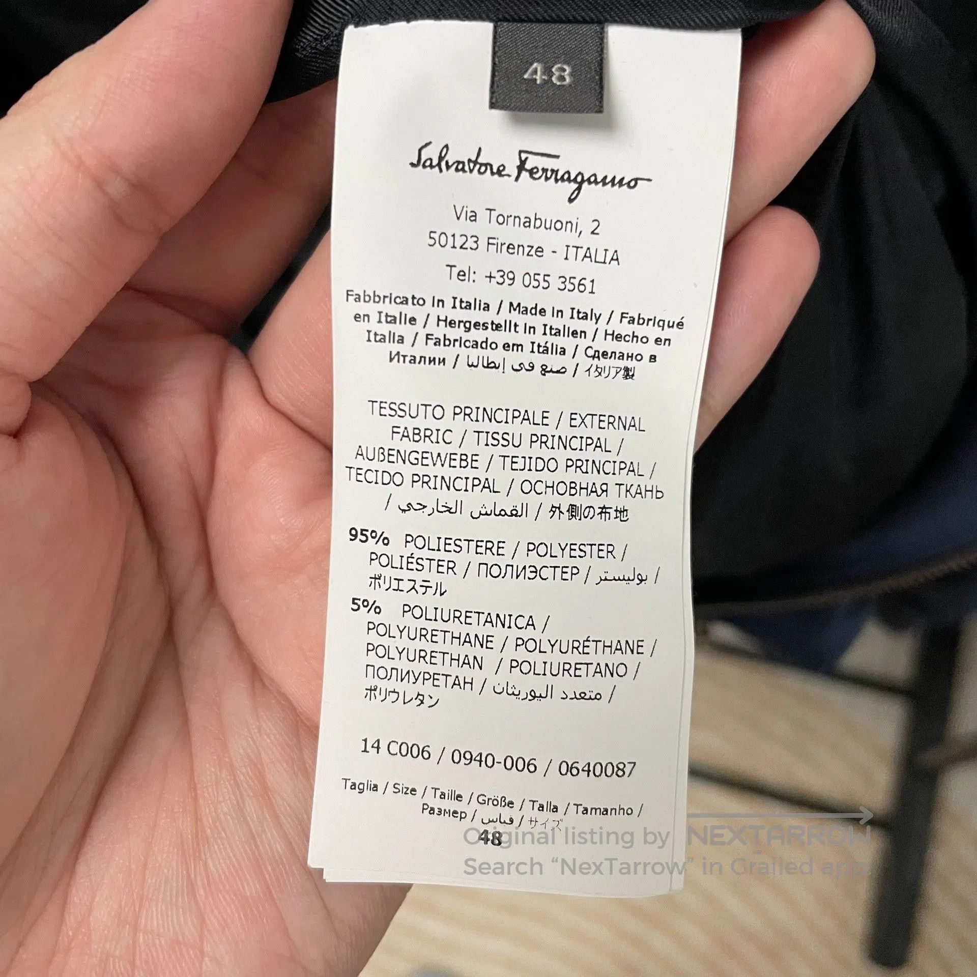 Salvatore Ferragamo Ferragamo Logo Back Runway Jacket. Size US M / EU 48-50 / 2 - 5 Thumbnail