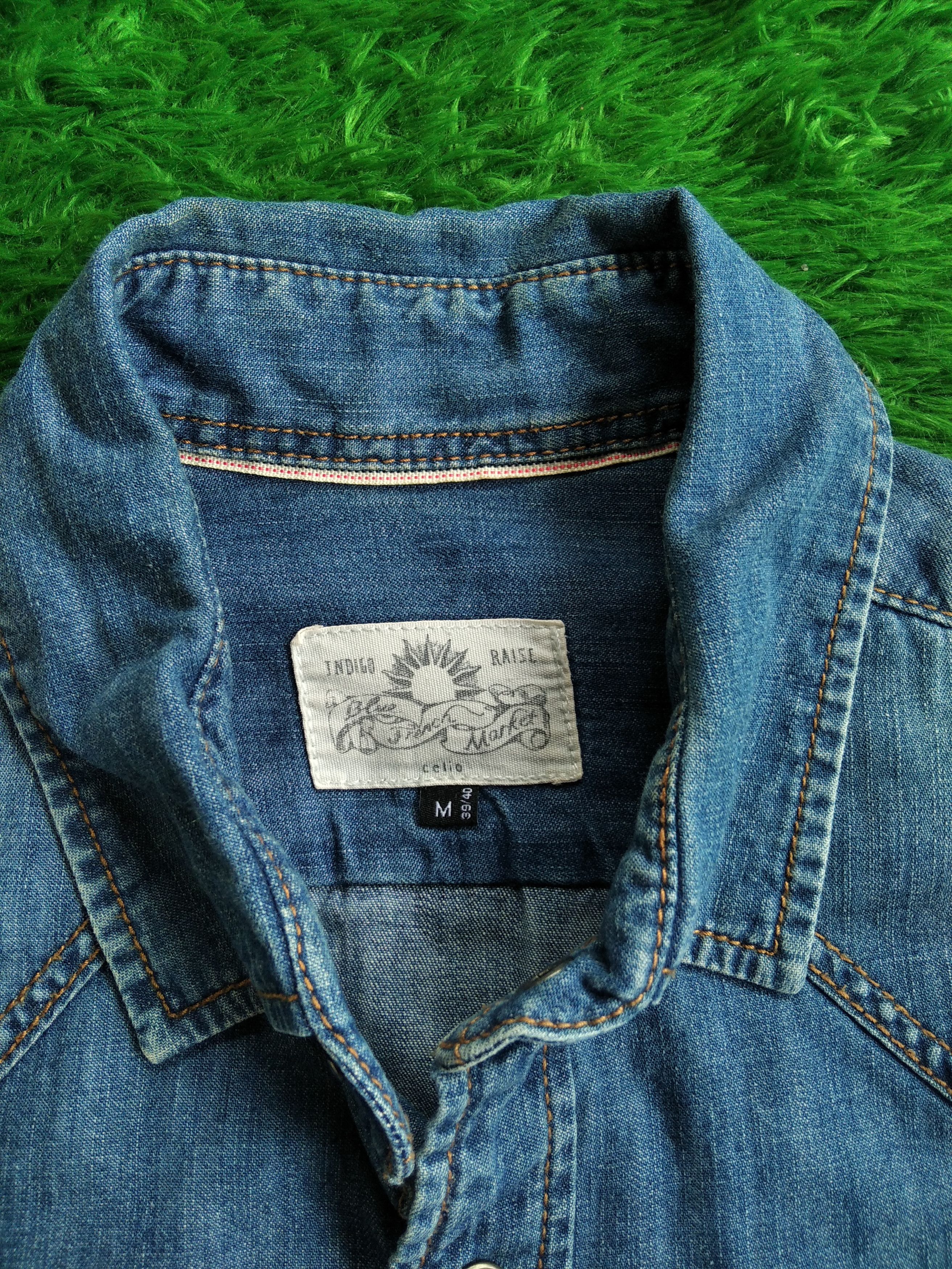 Denime × If Six Was Nine Vtg 00s Celio Selvedge Western Denim Snap Button Size US M / EU 48-50 / 2 - 4 Thumbnail