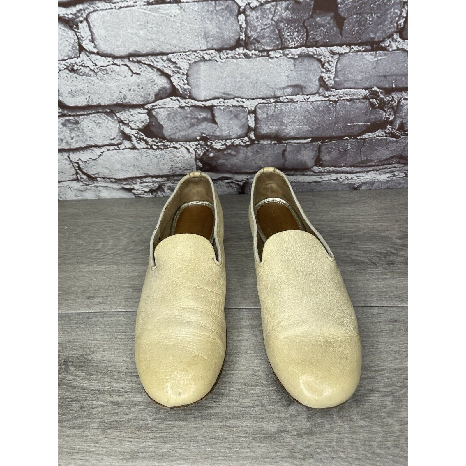 Silvano Sassetti Silvano Sassetti Beige Leather Slip On Loafers Flats Shoes W Size US 8 / IT 38 - 12 Thumbnail