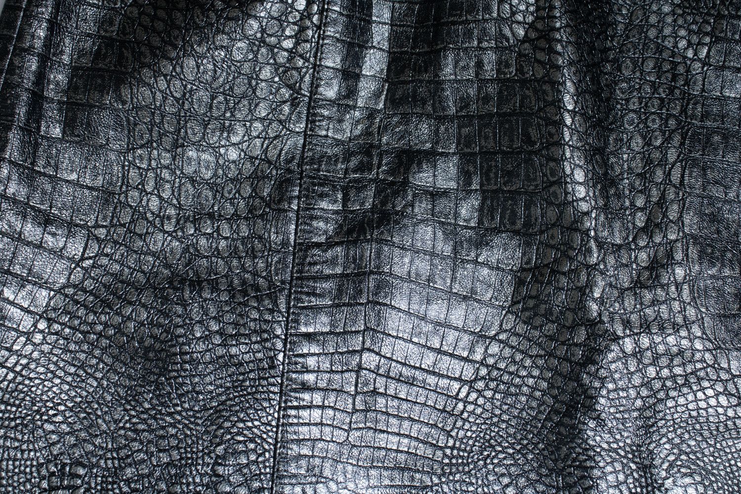 Escada Escada, croc embossed metallic leather skirt Size 28" / US 6 / IT 42 - 6 Thumbnail